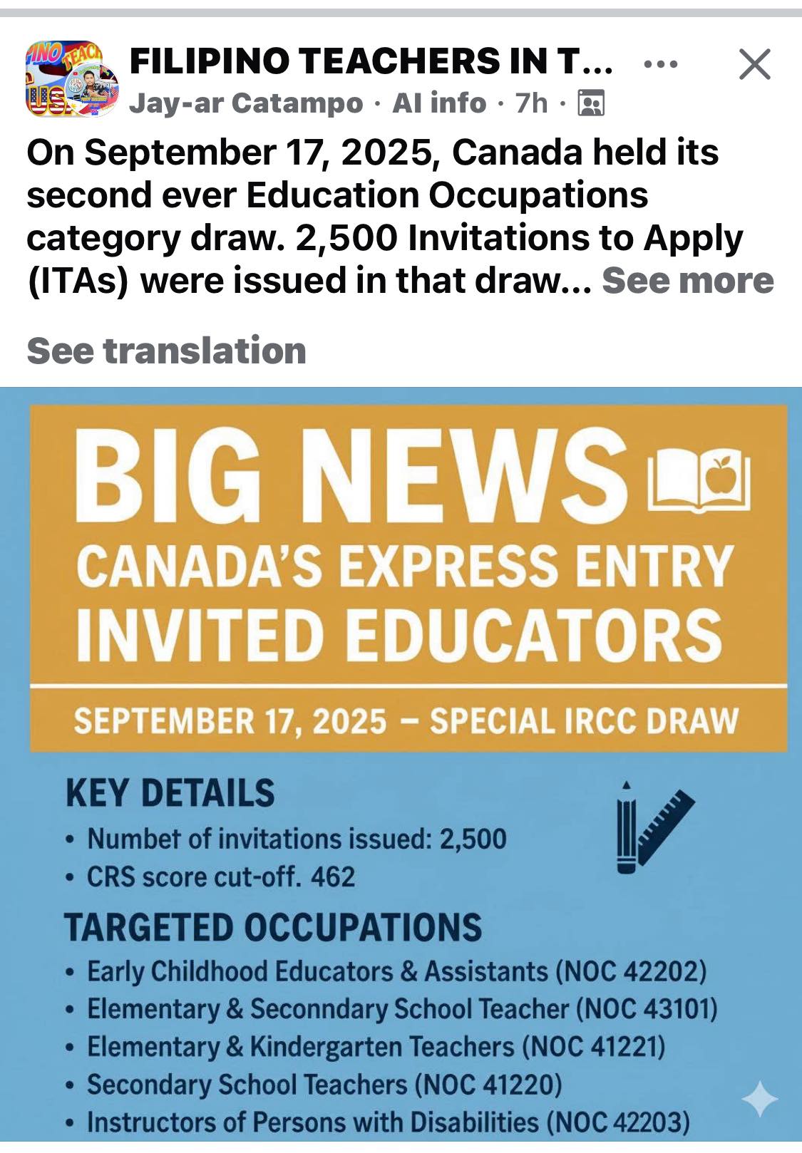 International - 🌎 ️ For Teachers Dreaming of Canada! 🇨🇦 I came across ...