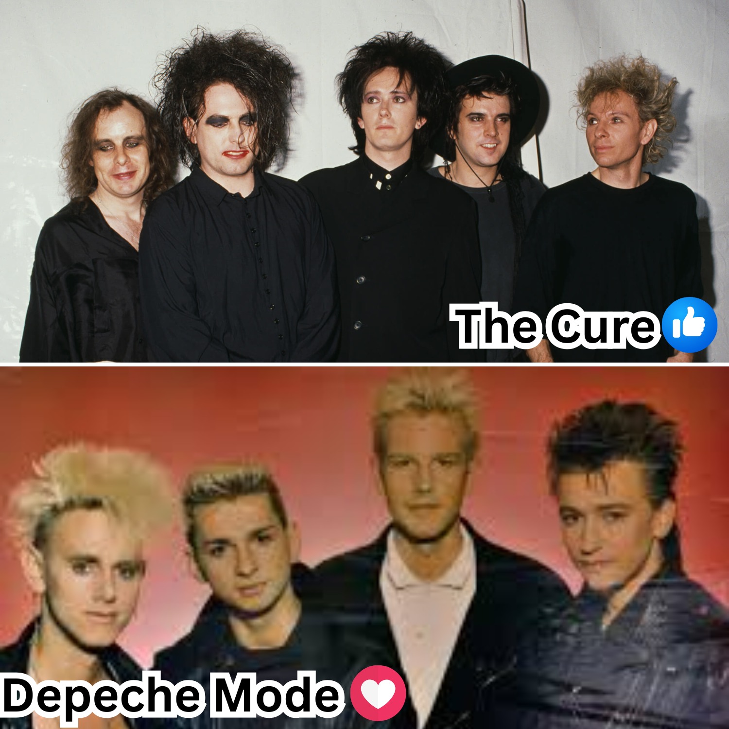 The Cure and Depeche Mode are two of the most influential bands to