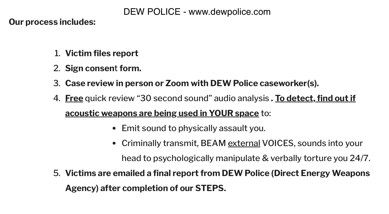 Directed Energy Police