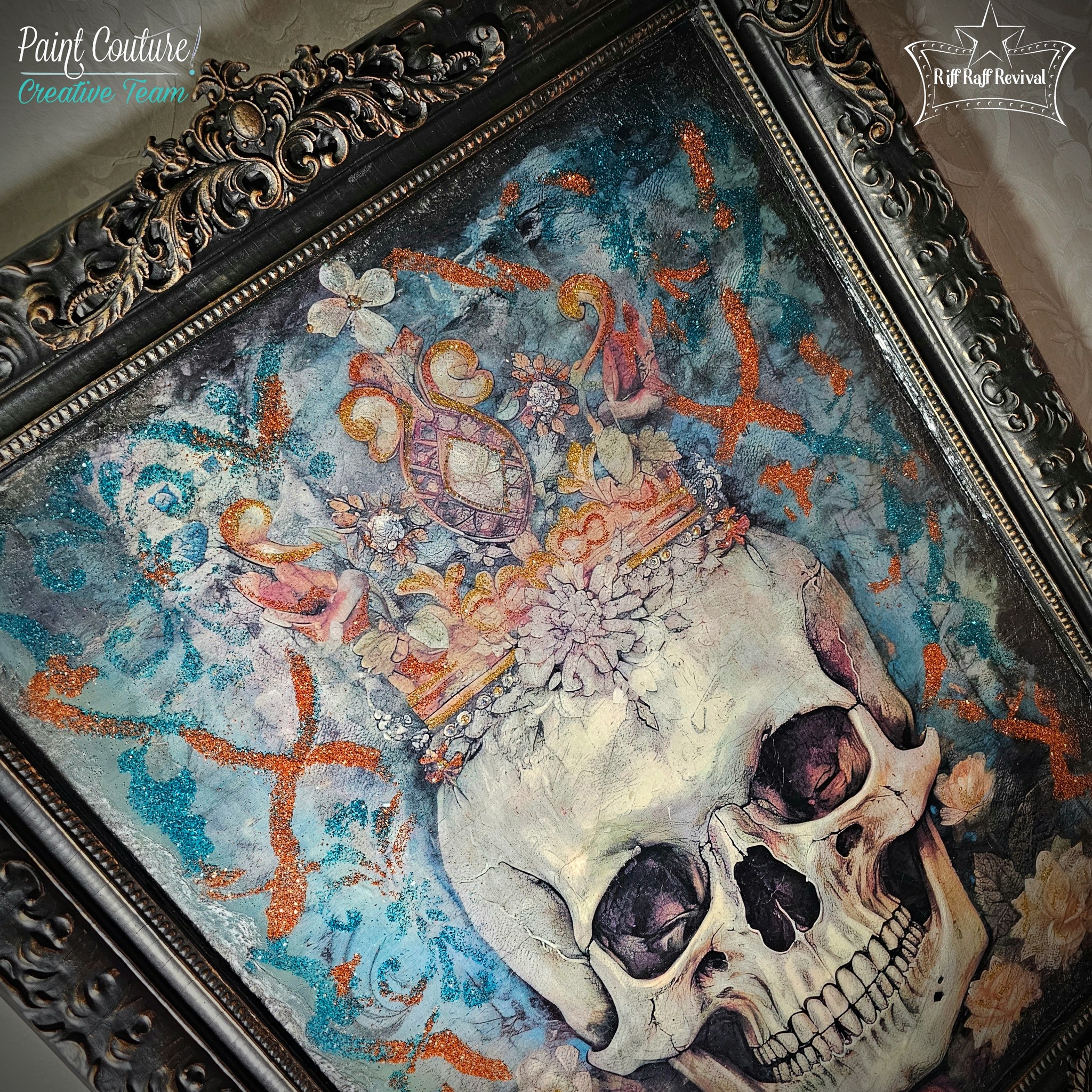 Skull Queen Glass Glitter Resin Art... - Riff Raff Revival