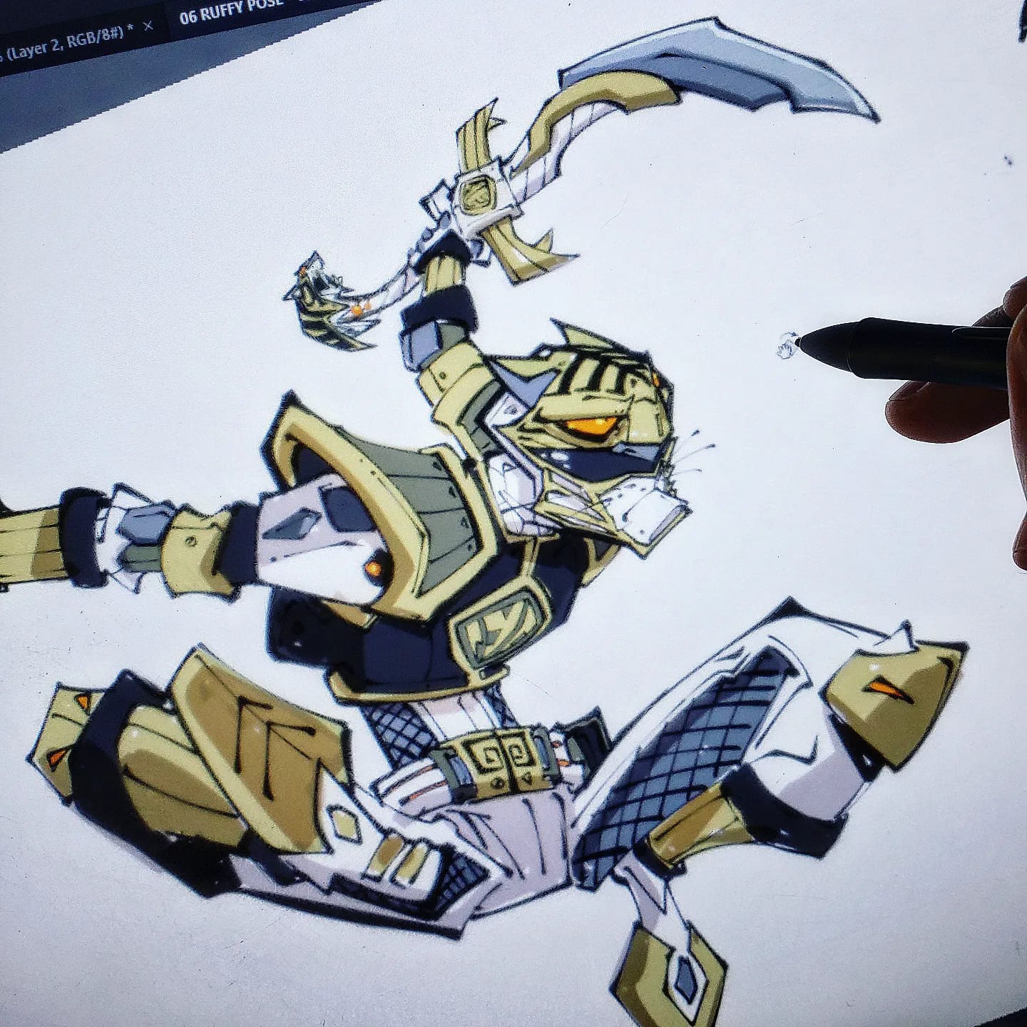 SketchCraft - Power Rangers Tribute dev: White Ranger...