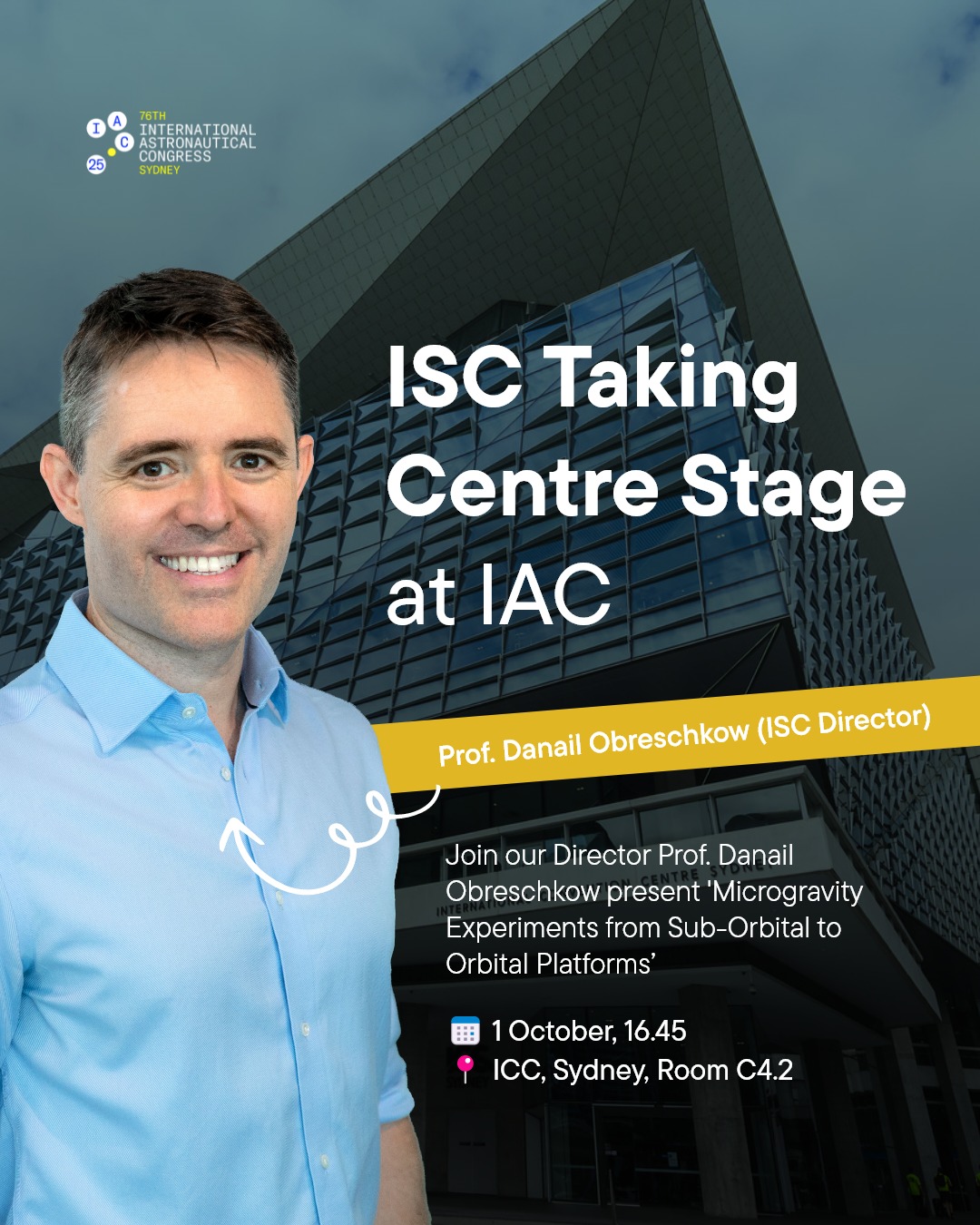 🚀 ISC in the spotlight at IAC... - International Space Centre | Facebook