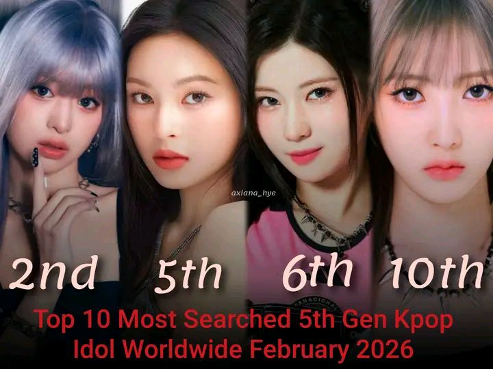 Top 10 most searched 5th-gen K-pop idols worldwide February 2026
