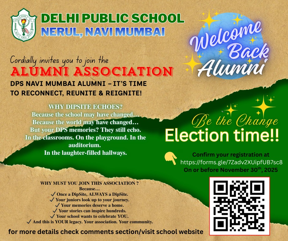 DPS NAVI MUMBAI ALUMNI – IT’S TIME... - DPS Nerul Navi Mumbai | Facebook