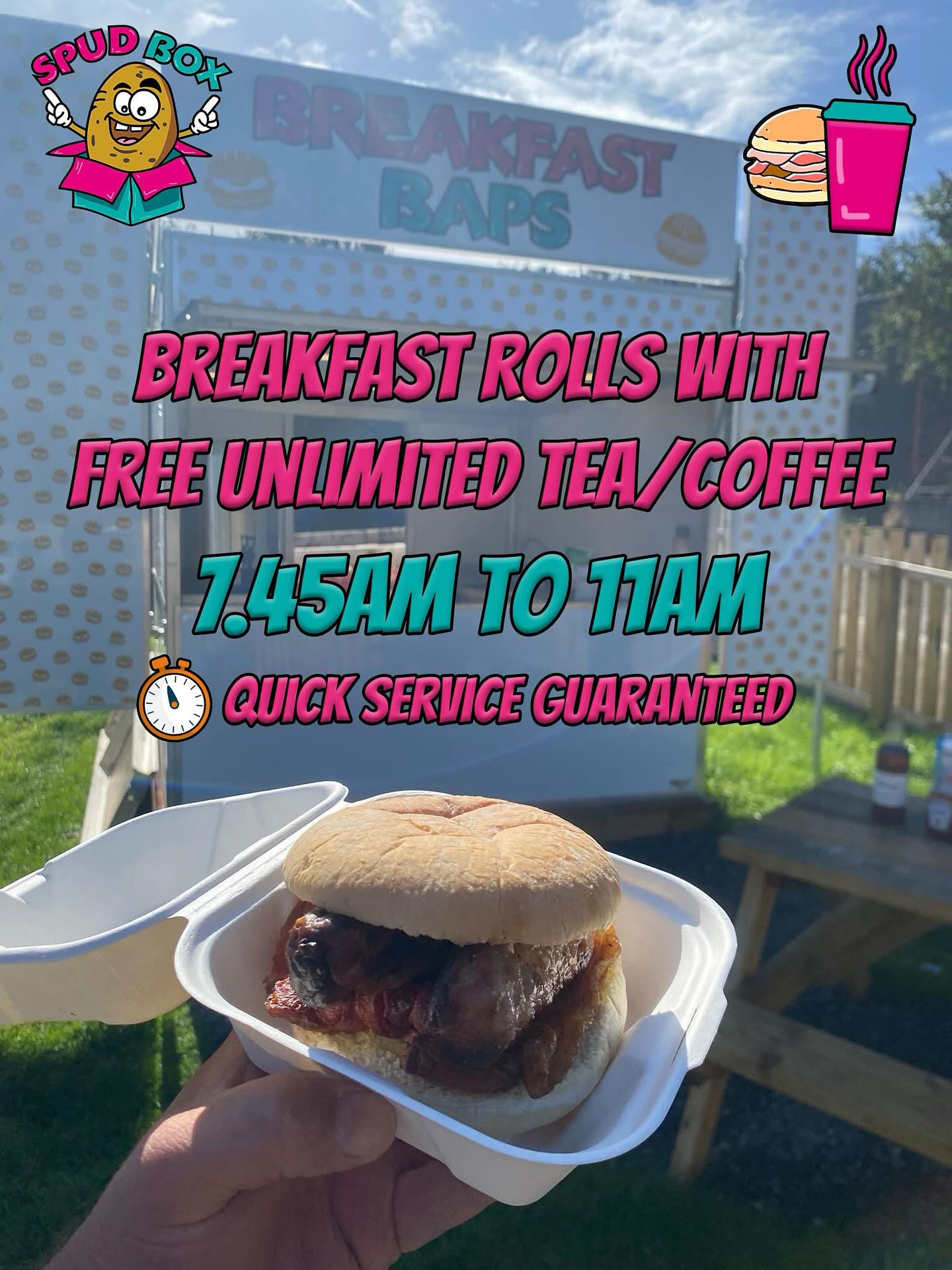 Connect: - 🌟 SPUD BOX ARE NOW SERVING BREAKFAST ROLLS 🥓☕ @spudboxpembs ...