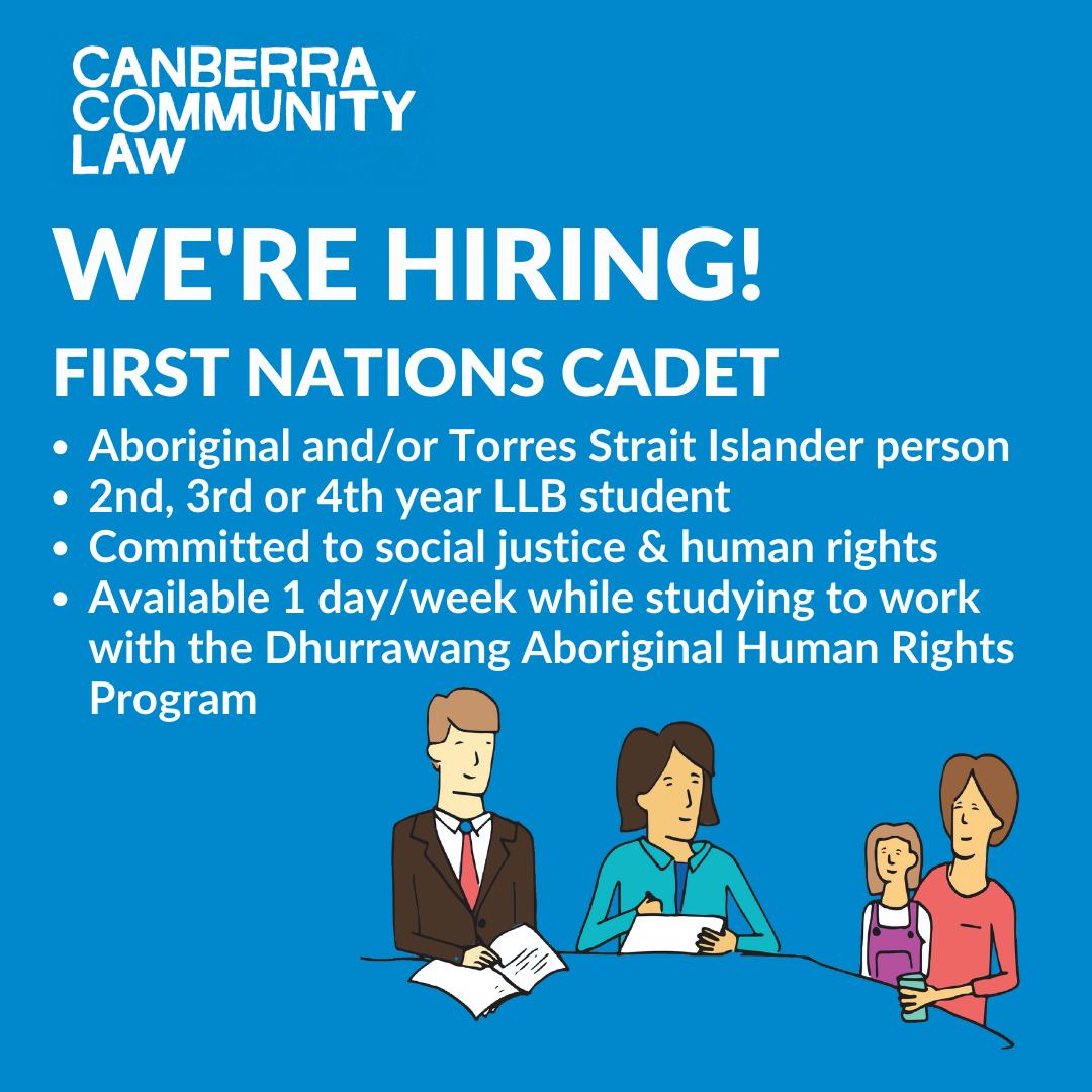 NOW OPEN: FIRST NATIONS CADETSHIP... - Canberra Community Law | Facebook