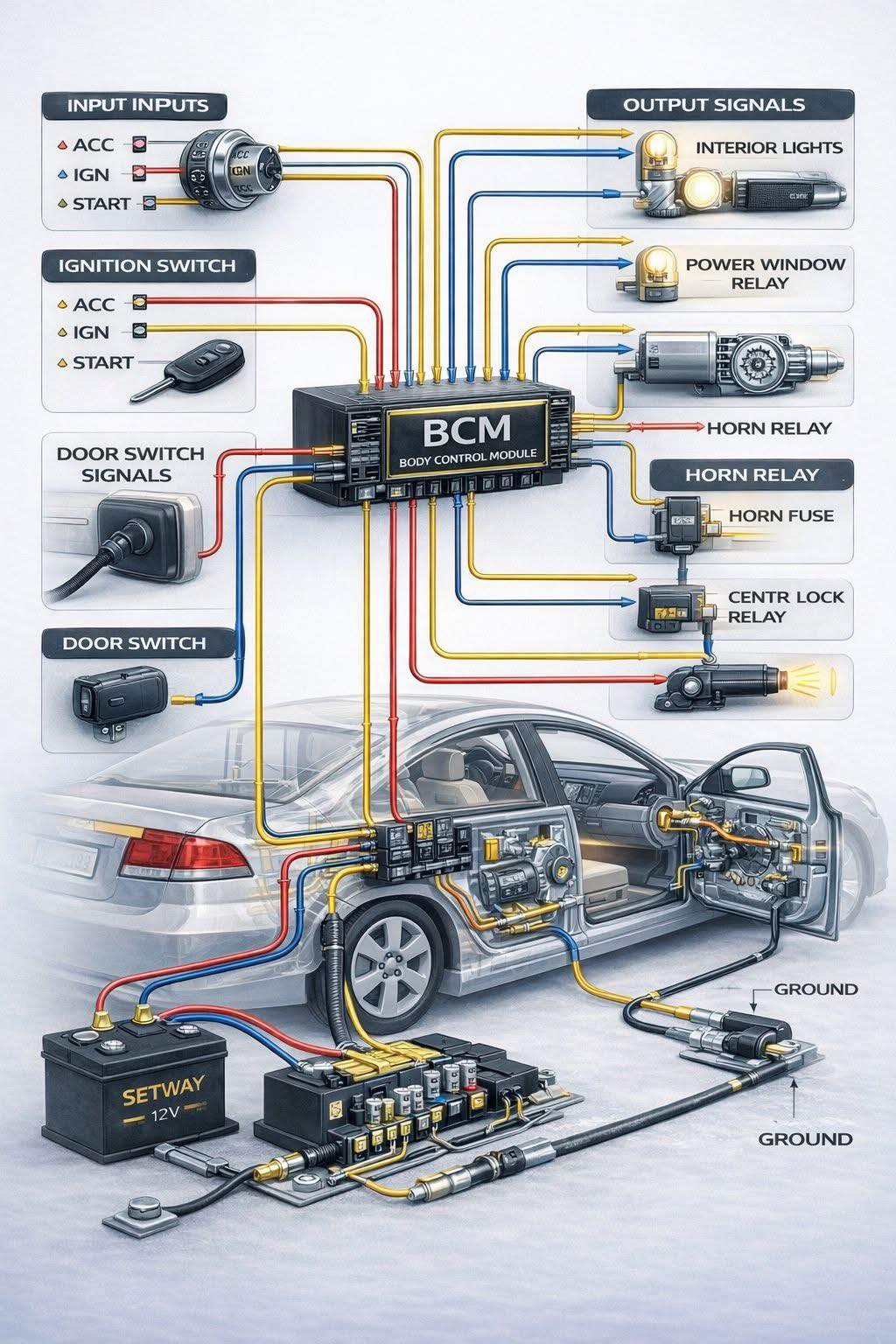Mechanics Reels | The image is a detailed diagram illustrating the ...