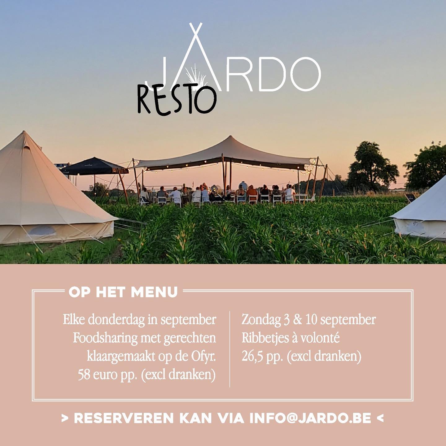 Jardo - RESTO JARDO 🍴🌽 Nu het eindelijk wat beter weer wordt, hebben ...