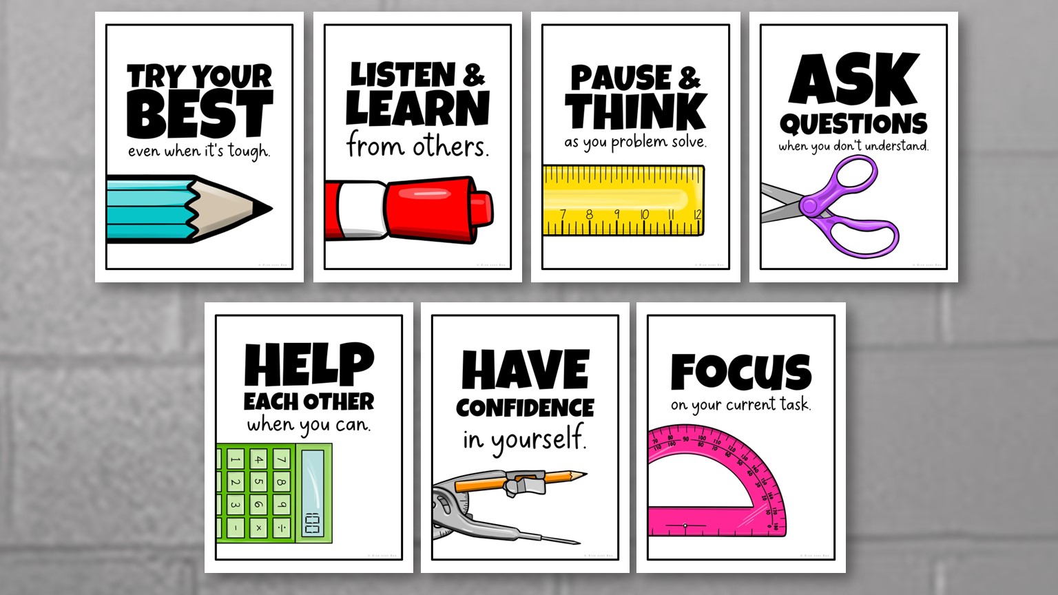 Rise over Run - 🤩Check out these NEW classroom posters!... | Facebook