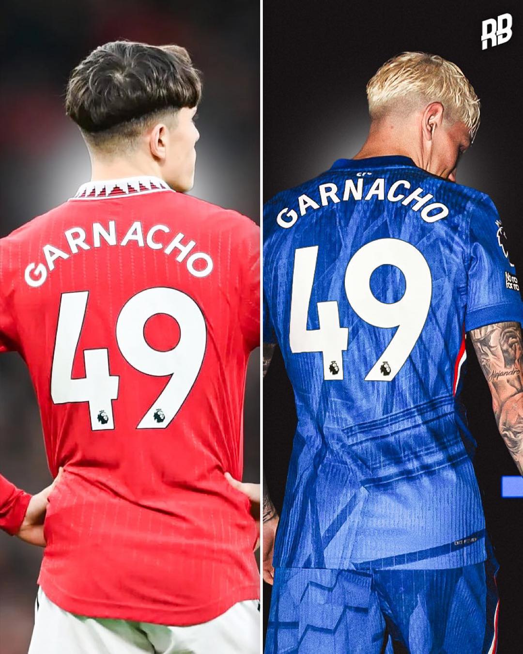 Garnacho speaking on taking No. 49 jersey at Chelsea, a number he
