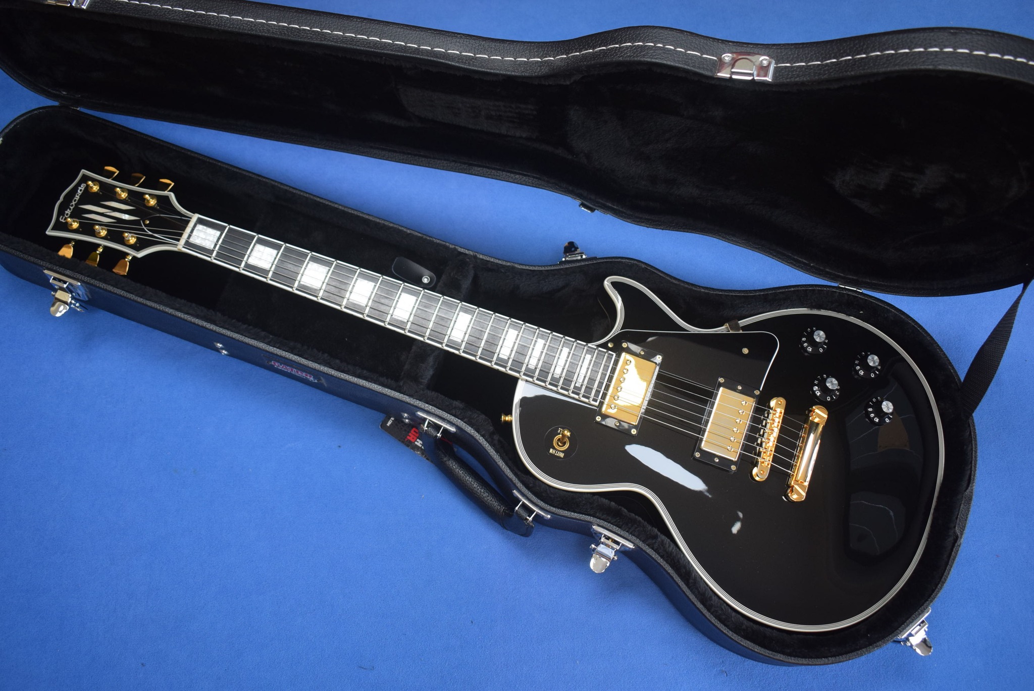 Edwards E-LP-90SD/SH セミホロウ レスポール Duncan Edwards by ESP Japan limited Les Paul Custom guitar with Seymour
