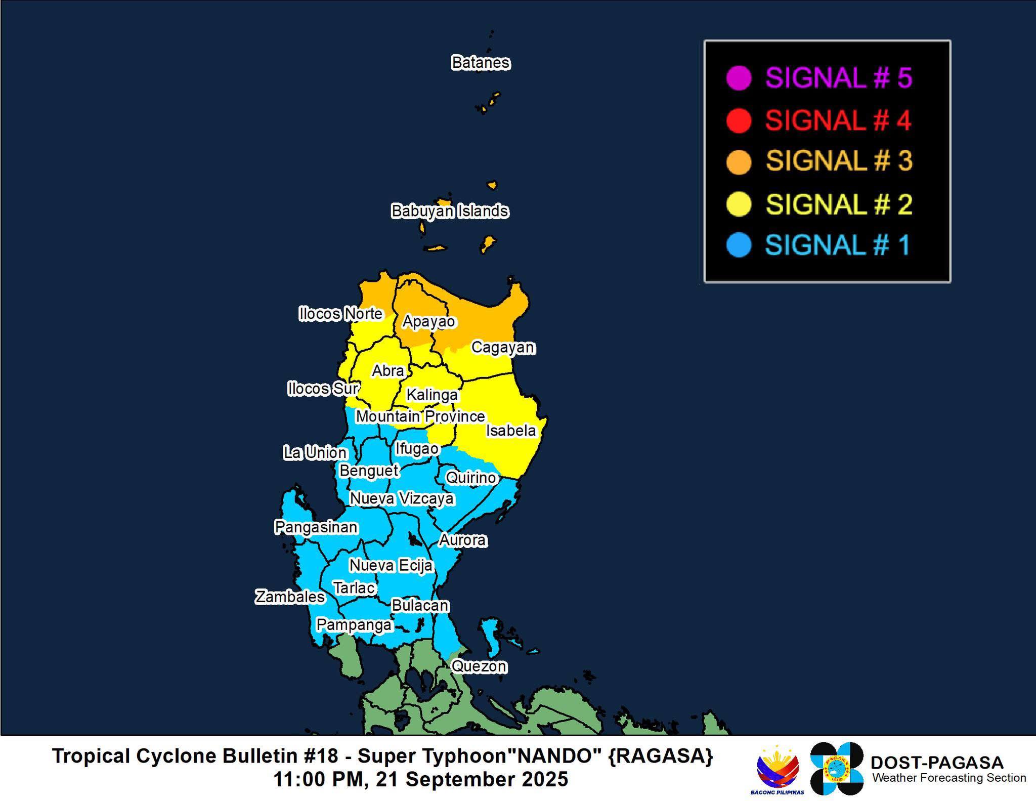 Capas - TROPICAL CYCLONE BULLETIN NR. 18 Super Typhoon #NandoPH (RAGASA ...