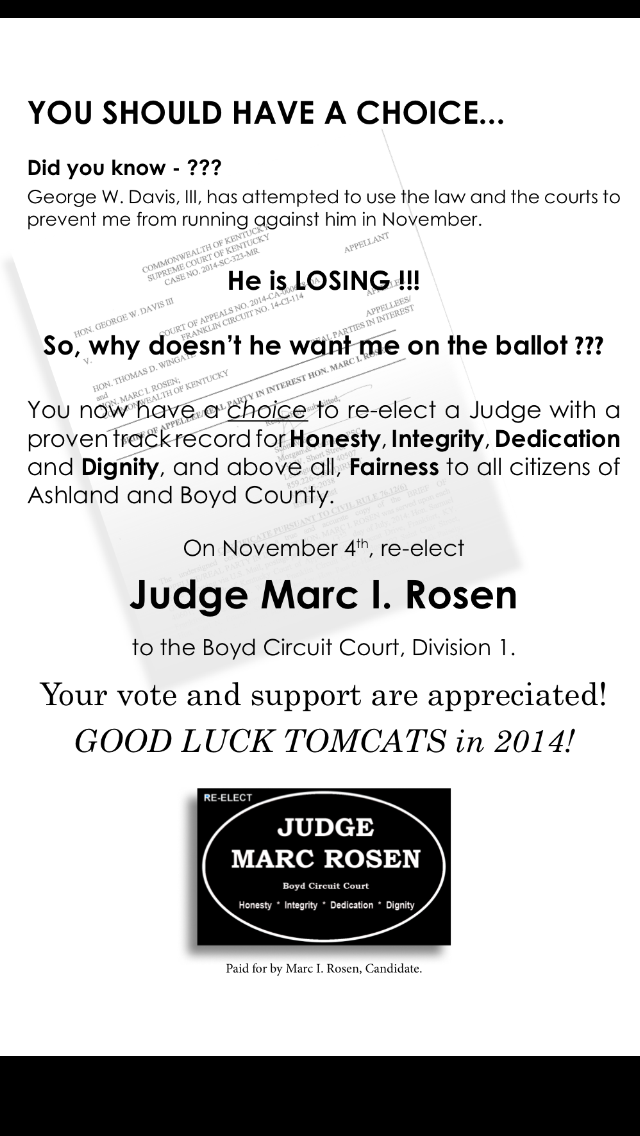 Marc Rosen for Boyd County Circuit Judge