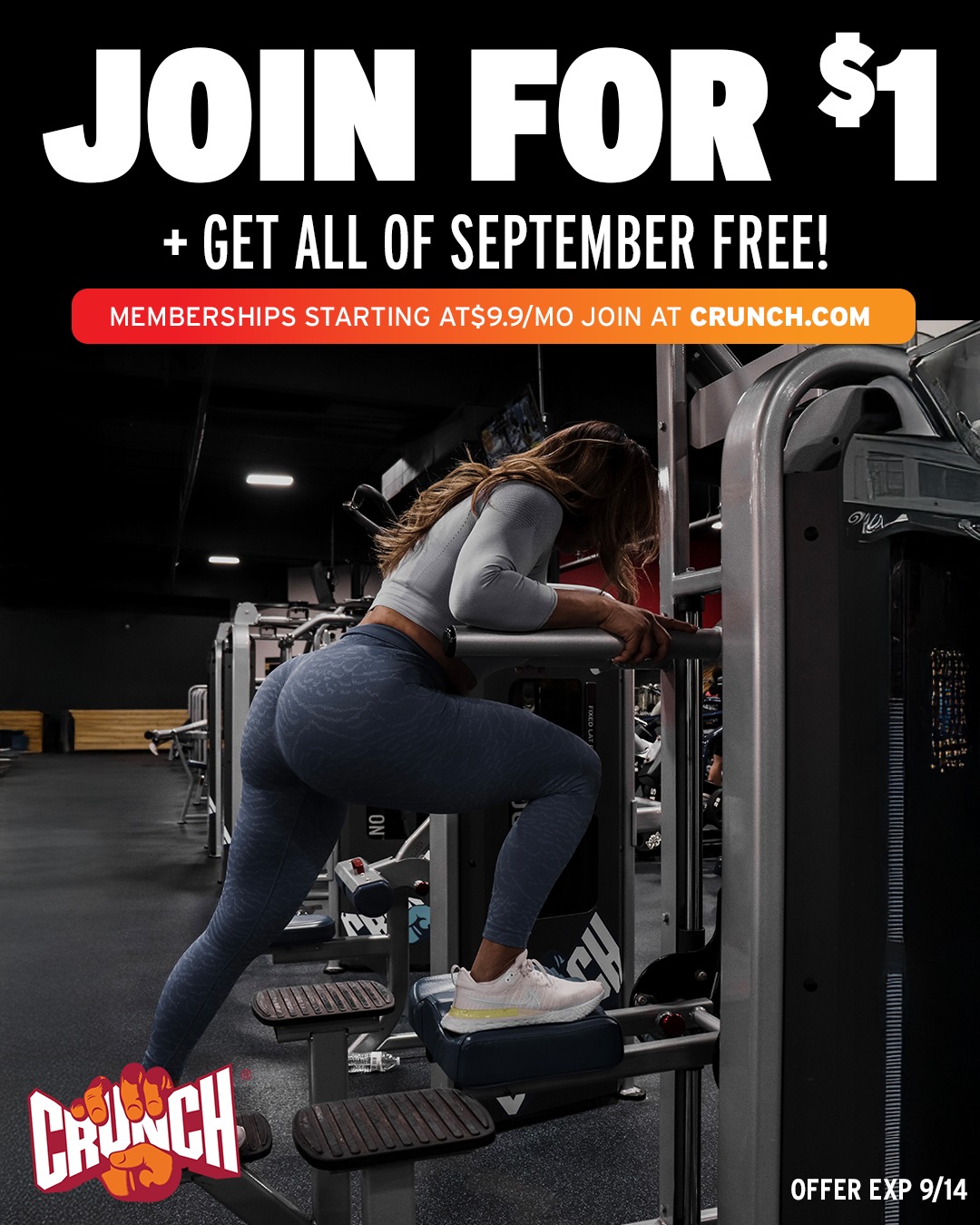 Crunch - New semester = New gym! 📚💪 Kick off fall with the ultimate ...