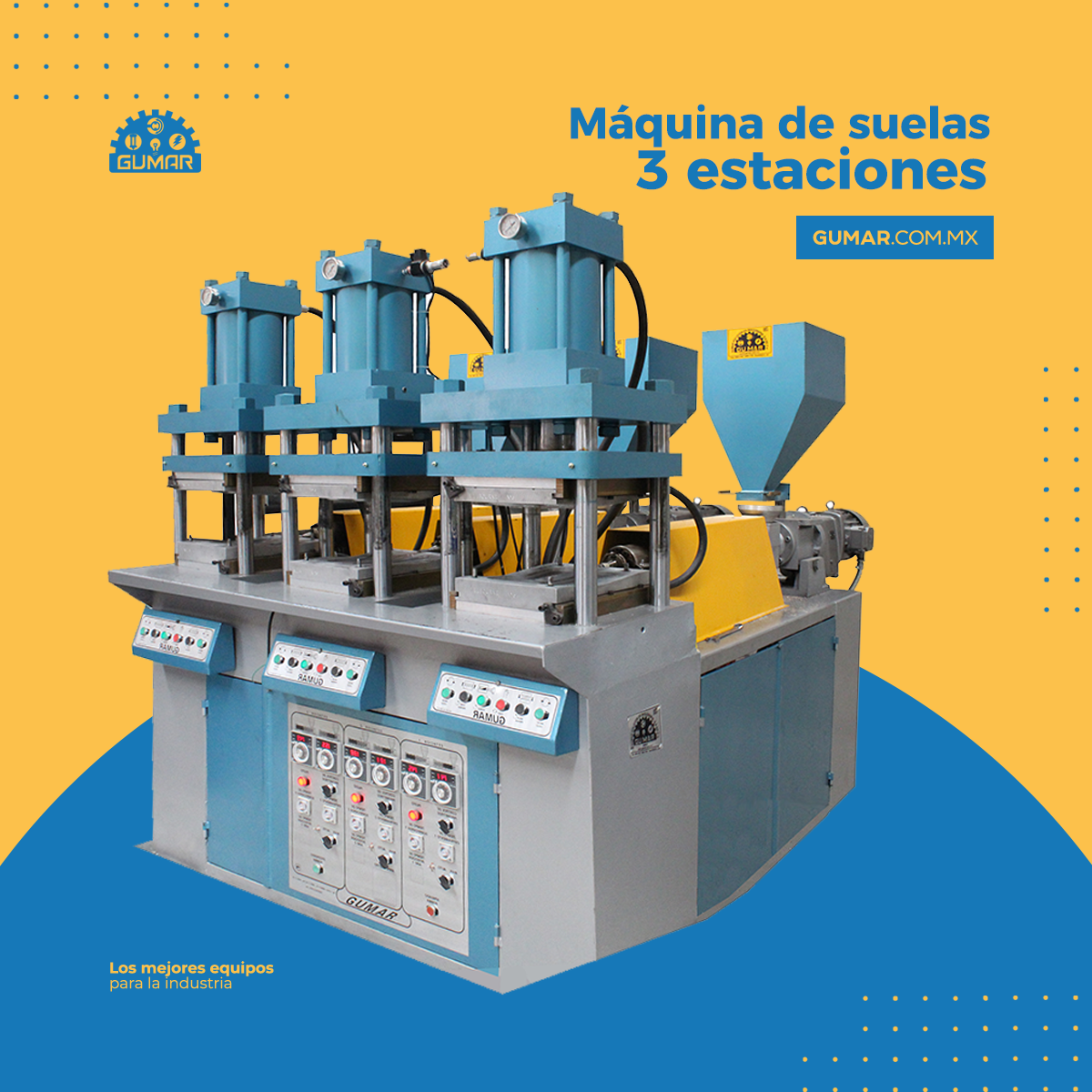 GUMAR - ⚙️ Máquina de Suelas de 3 Estaciones 👞 🔸 Potencia... | Facebook