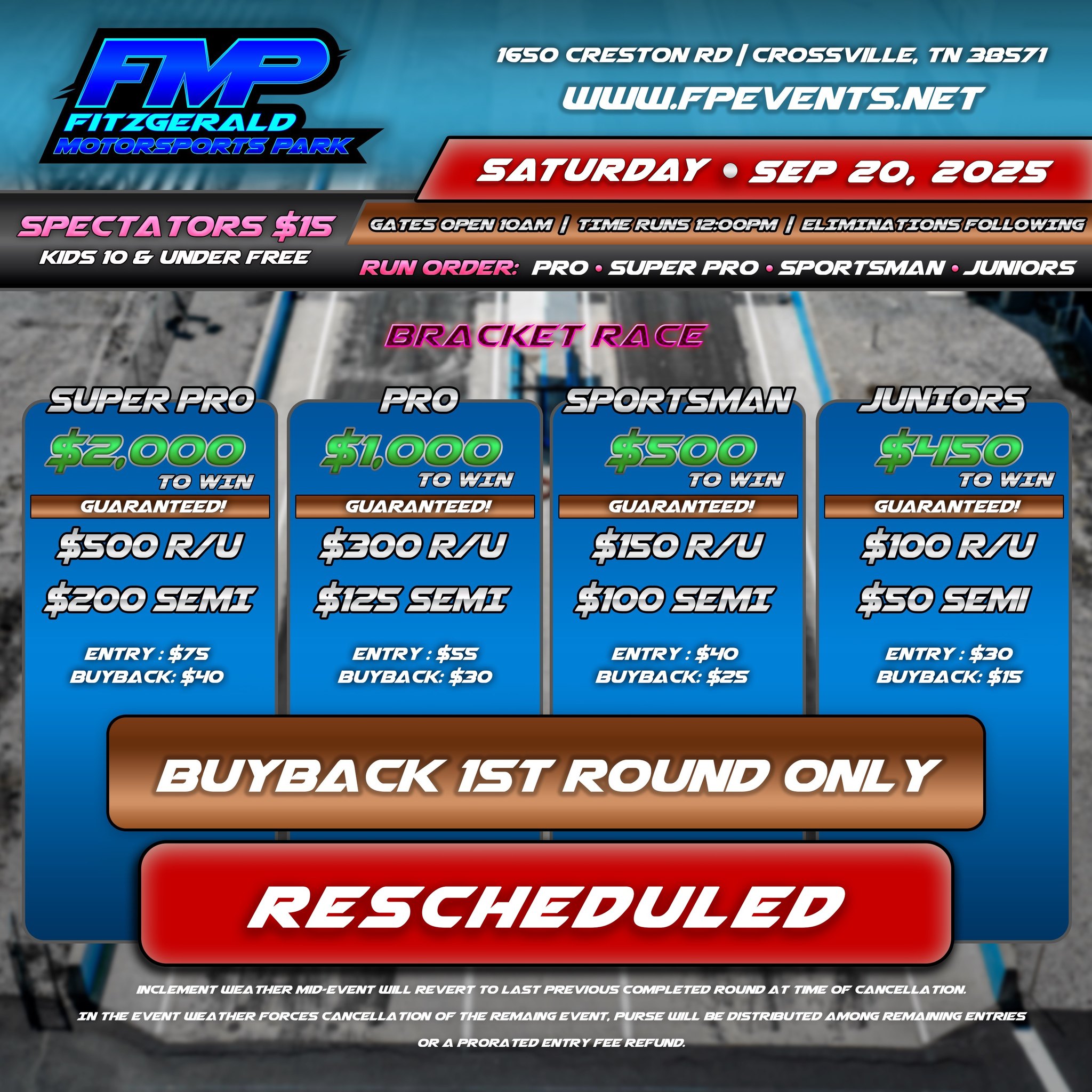 Bracket Racing is back at... - Fitzgerald Motorsports Park | Facebook