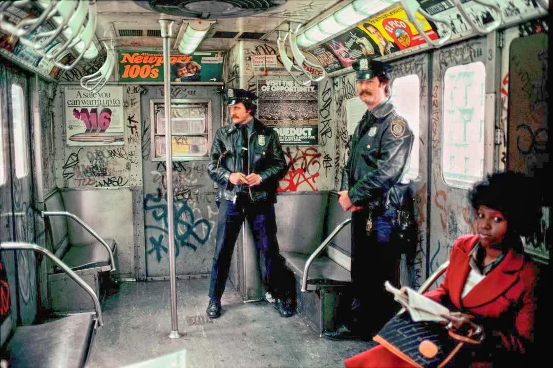 Riding the New York City subway in the 1980s, when it was the most