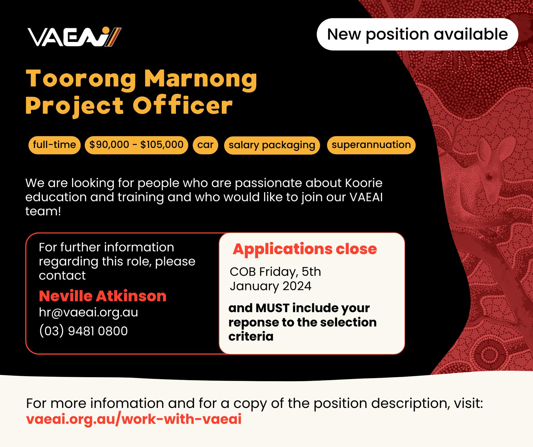 📢NEW... - Victorian Aboriginal Education Association Inc.