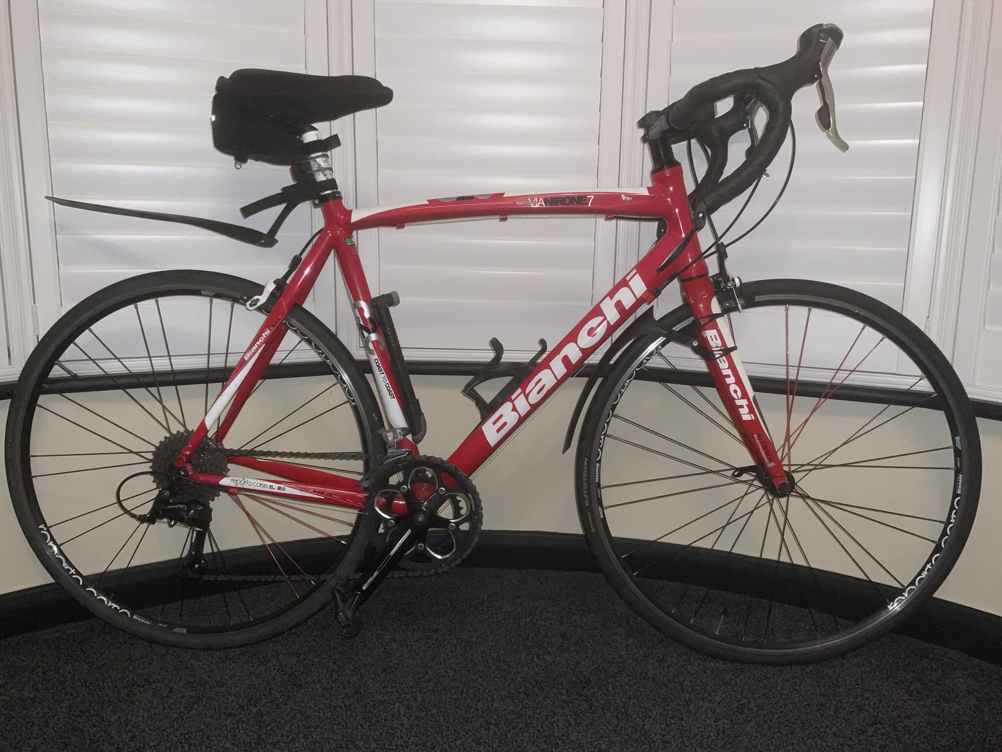 New to road cycling, loving my Bianchi Via Nerone 7