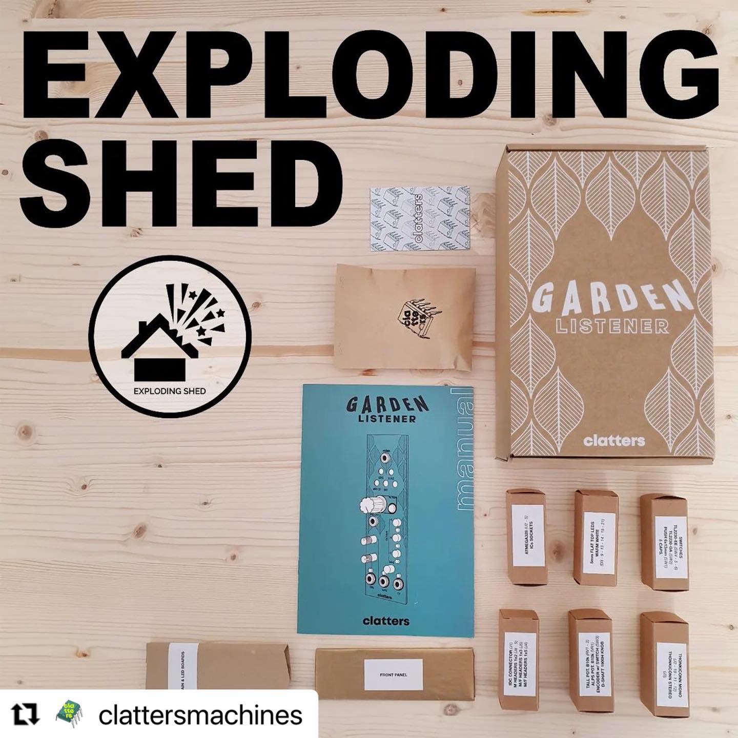 Exploding Shed - Garden Listener SMD pre-soldered DIY kit...