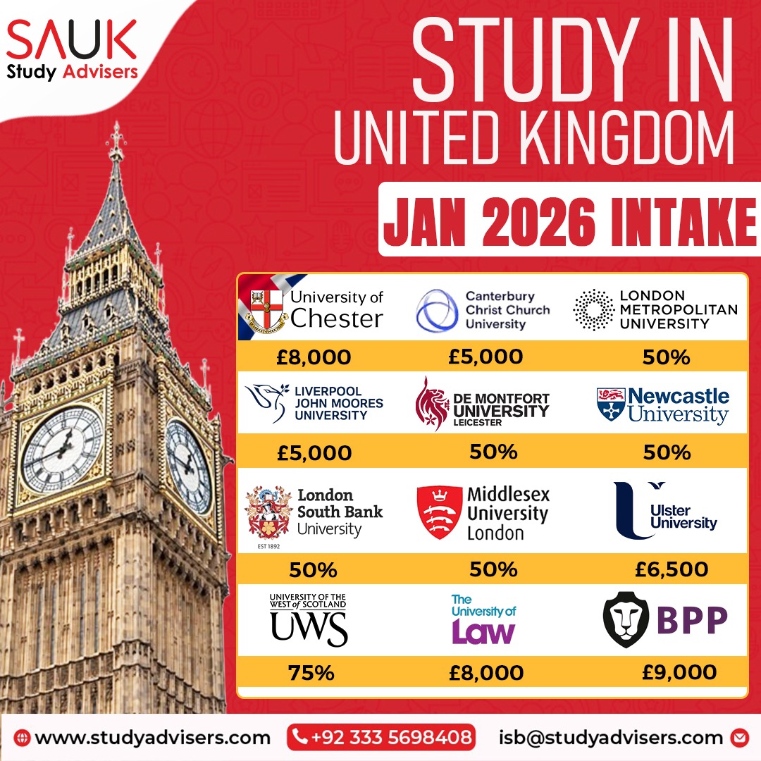 SAUK - 🎓 Dreaming of studying in the UK? 🌍 January 2026 Intake is NOW ...
