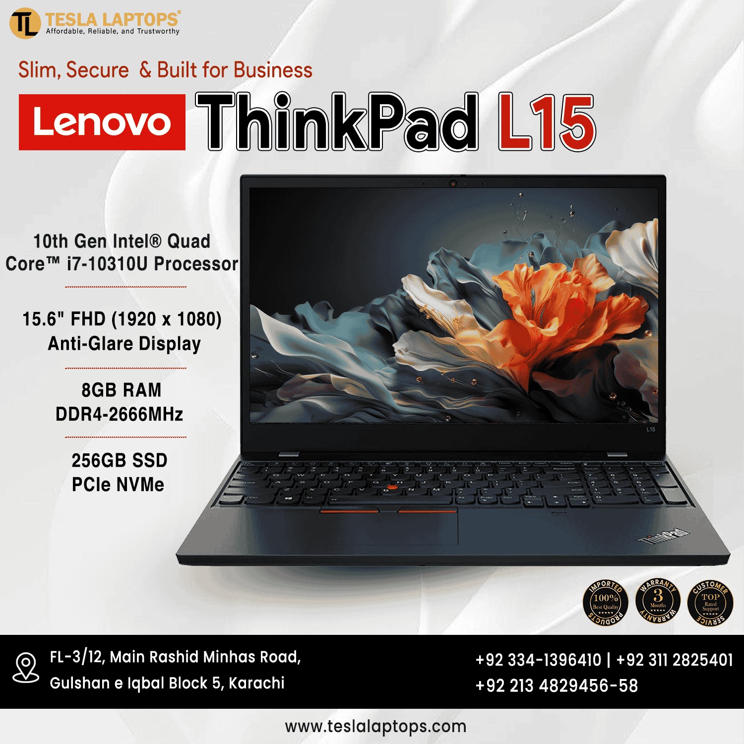 Lenovo ThinkPad L15 Core i7 10th Generation- Big Performance