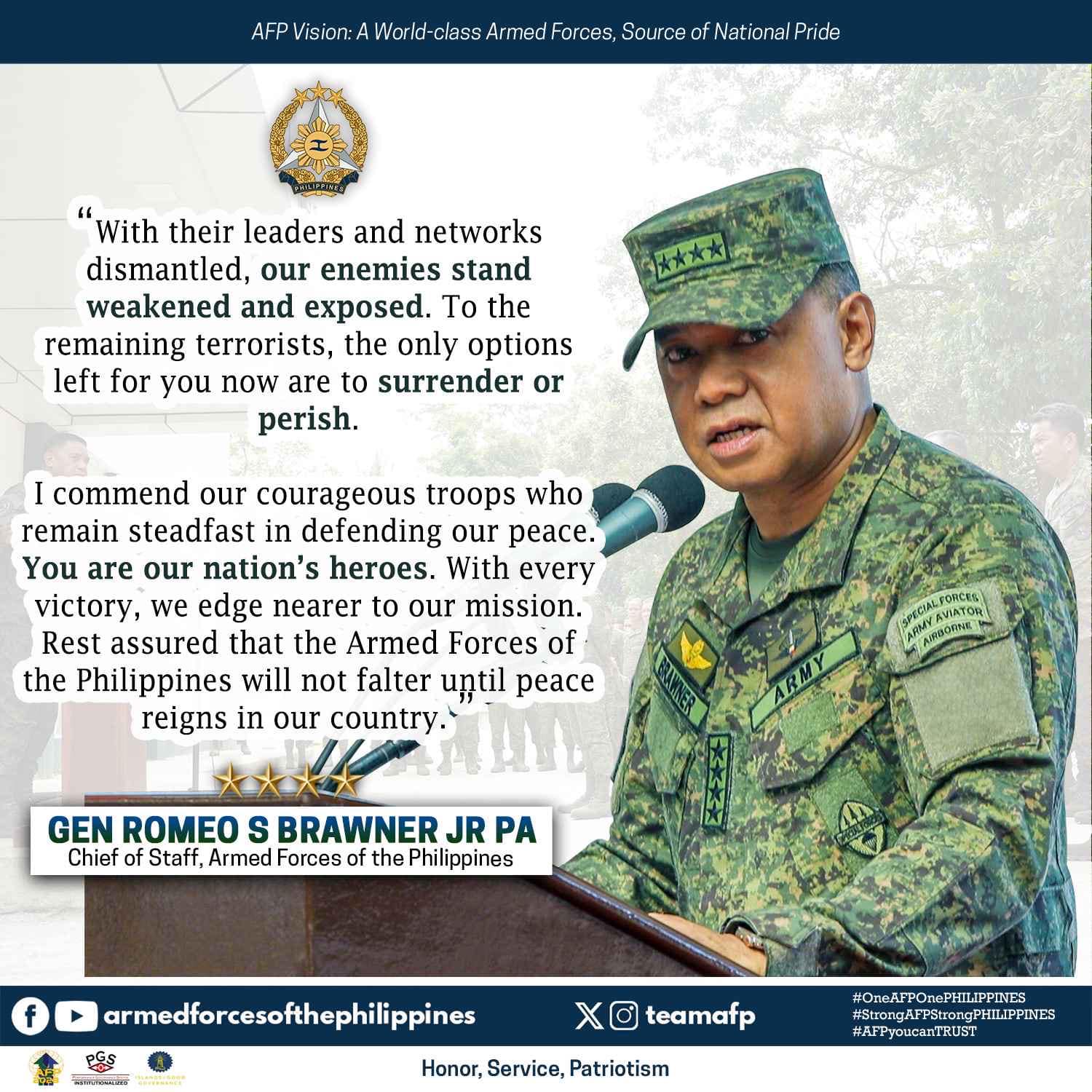 READ | AFP Chief of... - Armed Forces of the Philippines | Facebook