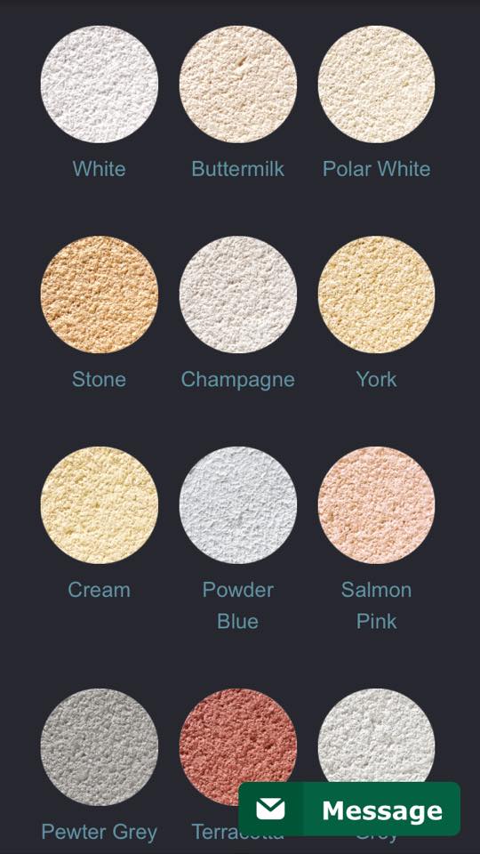 Ryco Plastering - the k-rend colour chart for that top...