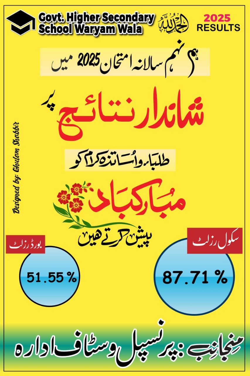 GHSS Waryam Wala Official | Jhang Sadar