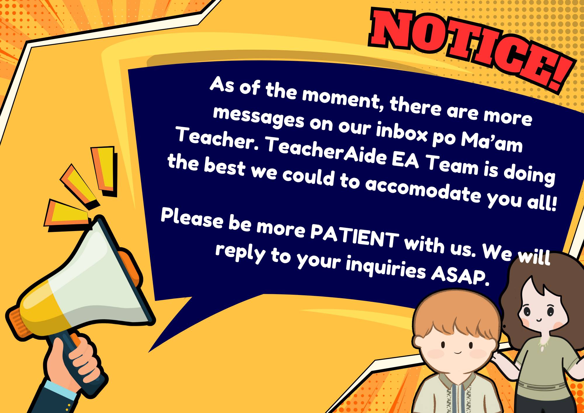 Teacher - NOTICE‼️💯🧑‍🏫🌟 As of the moment, there are more messages on ...