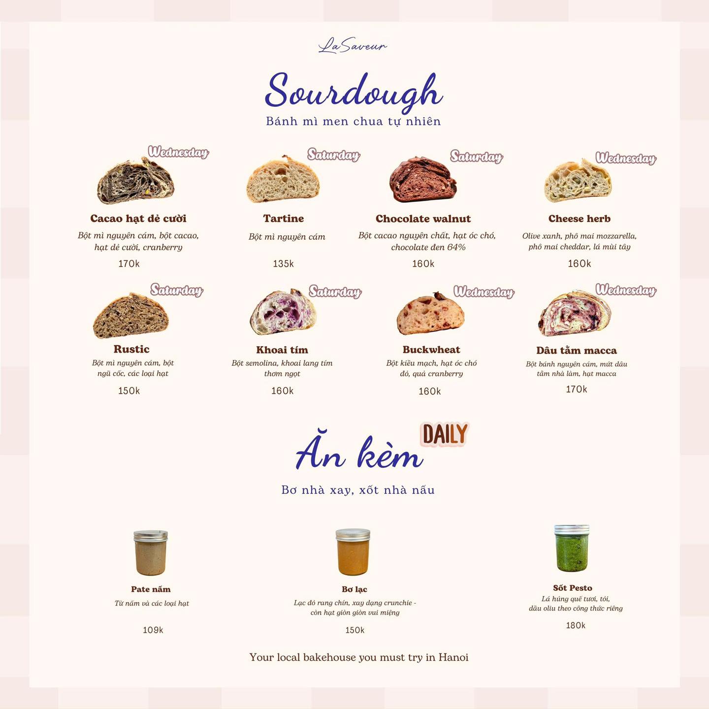 La Saveur - LA SAVEUR MENU Update 🧀 Rất nhiều Người Nhà... | Facebook