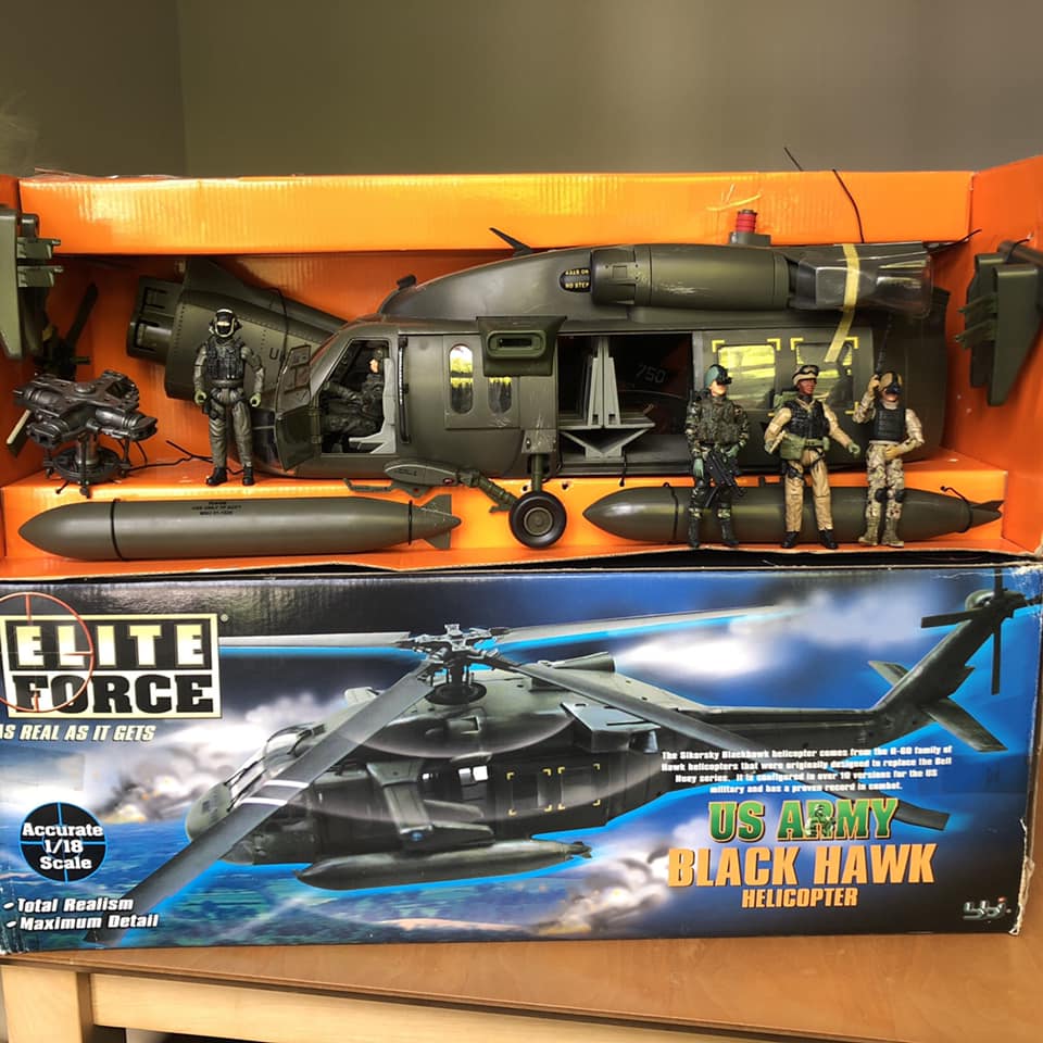 For sale bbi elite Force 1/18 M60 AH Blackhawk helicopter with 2