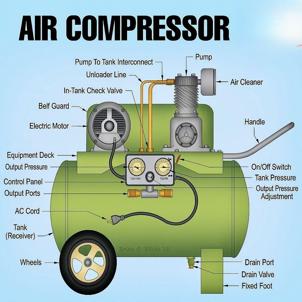 Automotiv - #Air_Compressor An Air Compressor is a machine that ...