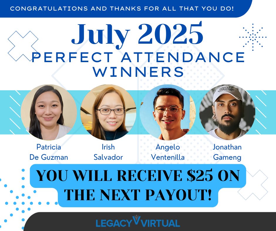 Legacy - We’re thrilled to congratulate our July Perfect Attendance ...