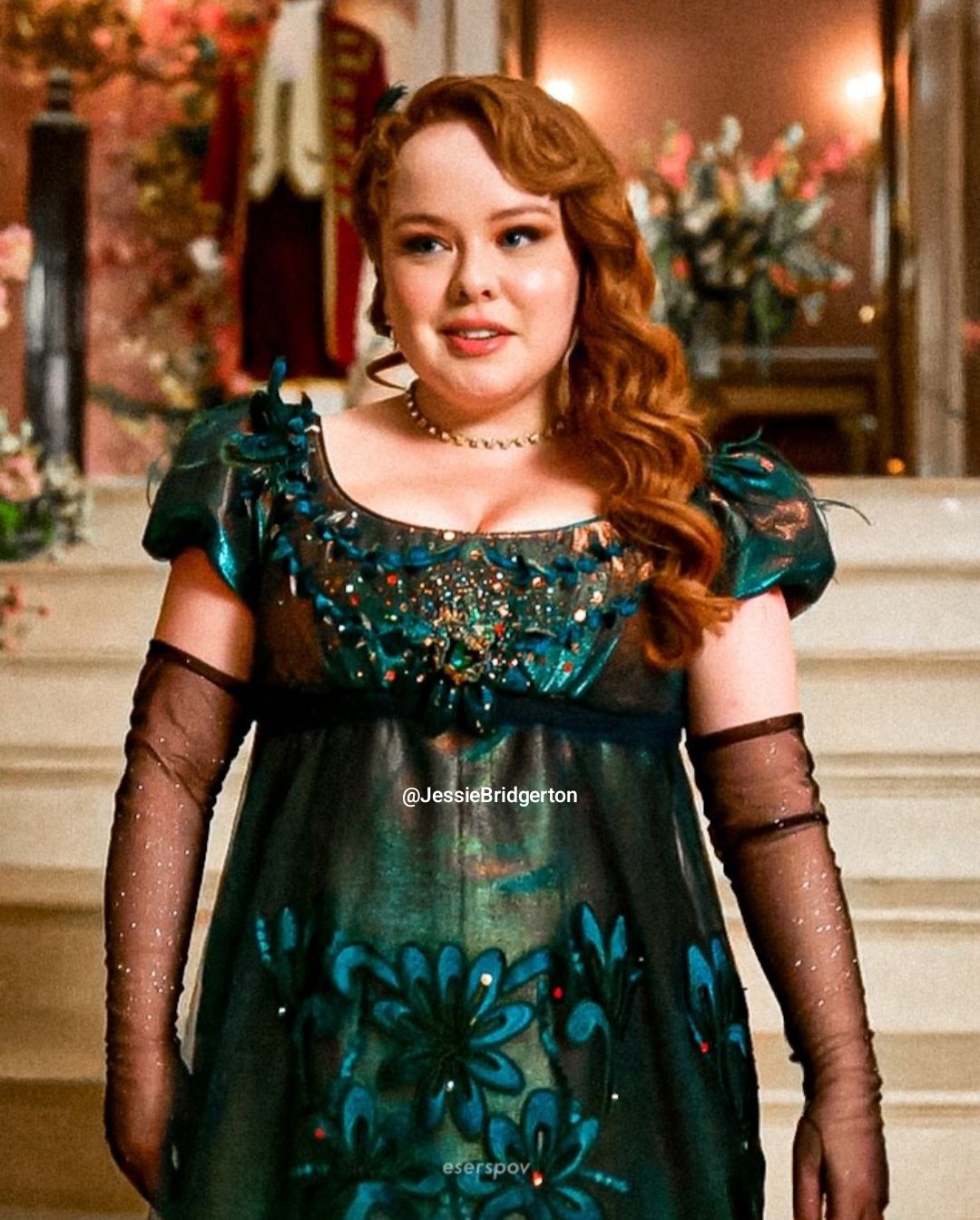 penelope featherington emerald green dress Penelope's in Bridgerton episode 4 penelope featherington green dress season 2