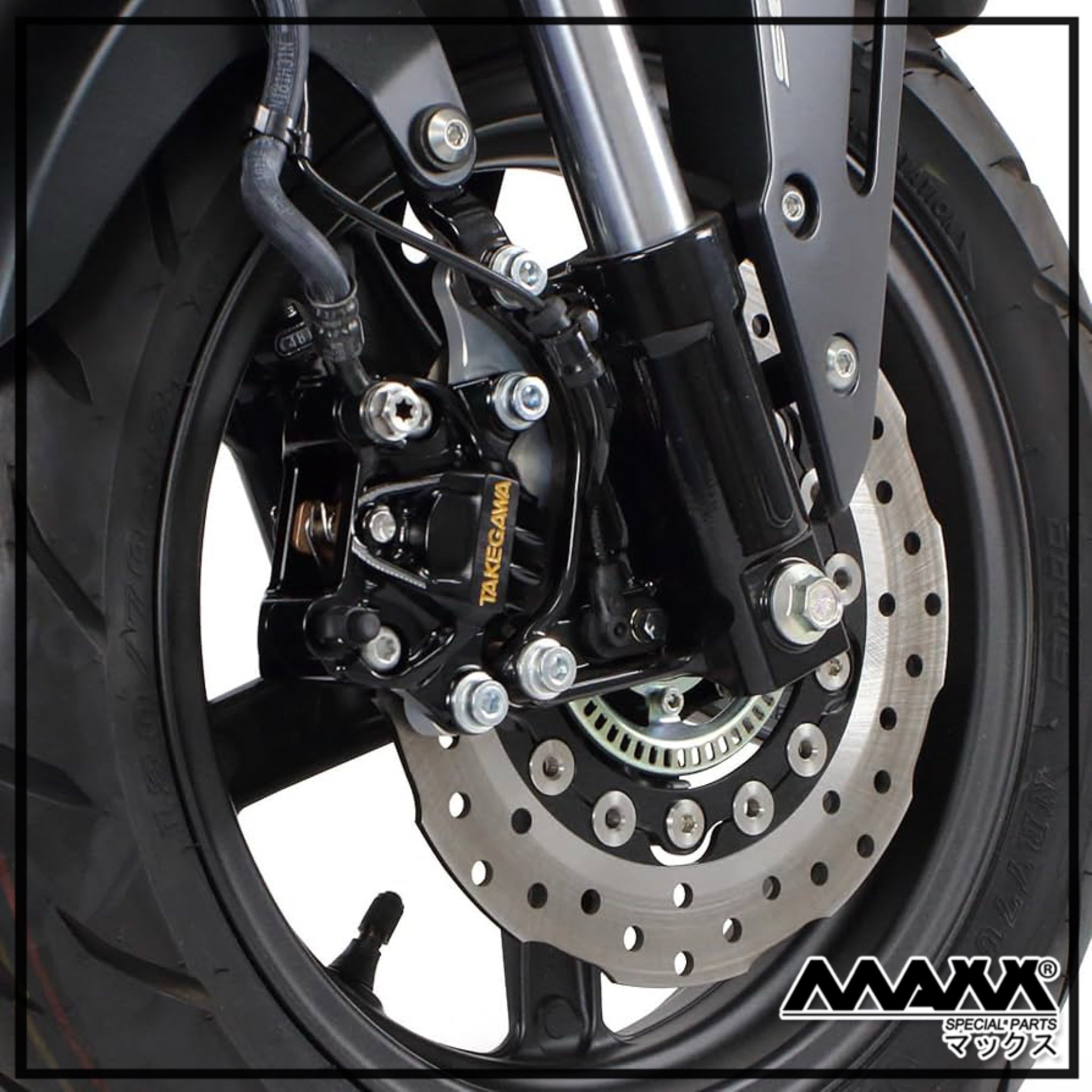 TAKEGAWA Special Parts Billet Aluminum 2POT Caliper Color : (Black