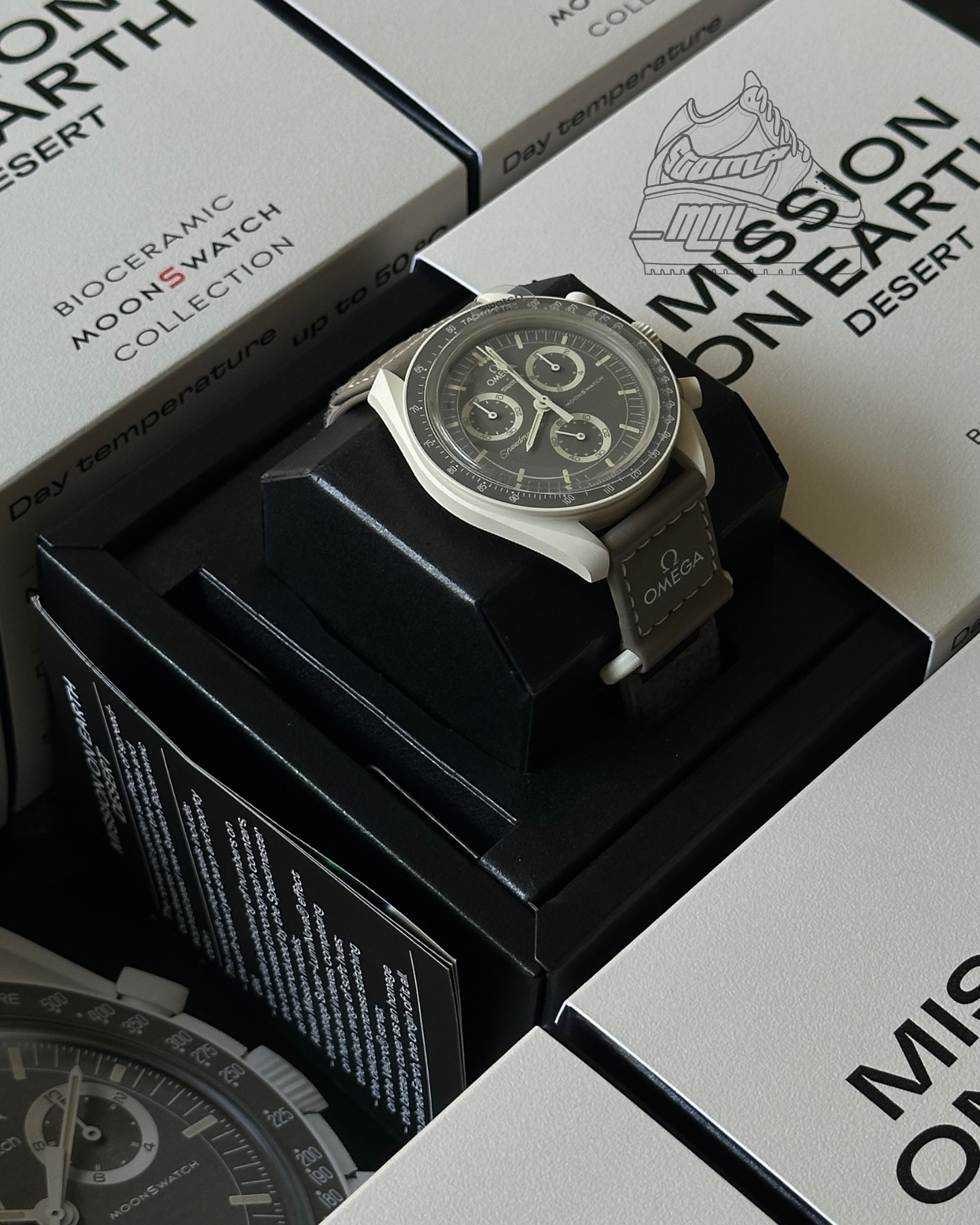 Omega x Swatch Moonswatch MISSION ON EARTH - DESERT SO33T103 Case 