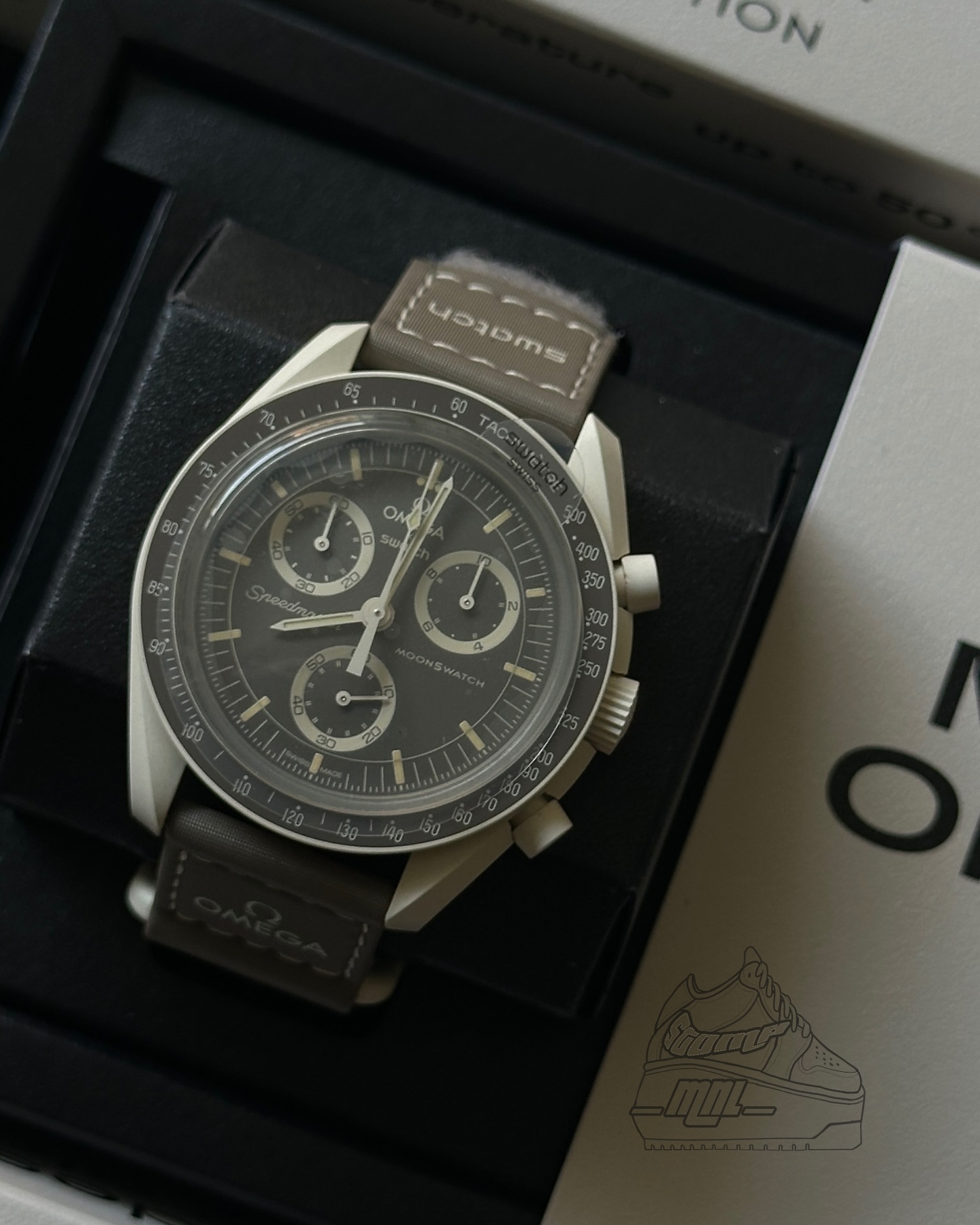 Omega x Swatch Moonswatch MISSION ON EARTH - DESERT SO33T103 Case 