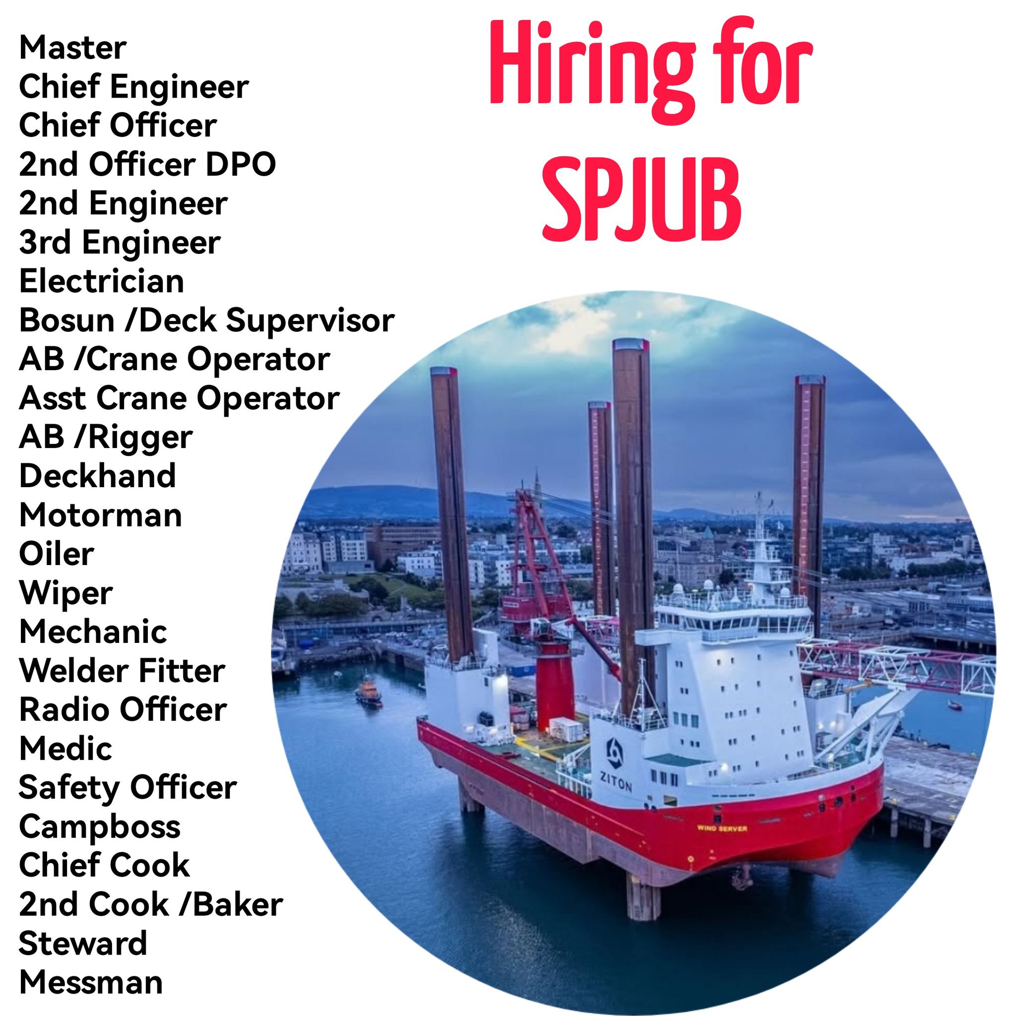 APPLYAN MARINO OFFSHORE SUPPLY/TUG BOAT | URGENTLY!! Hiring for SPJUB ...