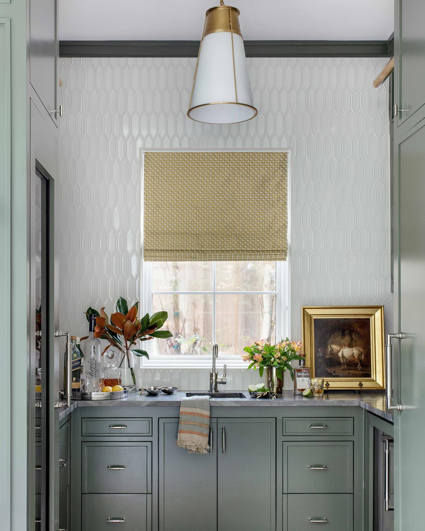 Visual - Hello, cocktail hour. This classic butler's pantry designed by ...