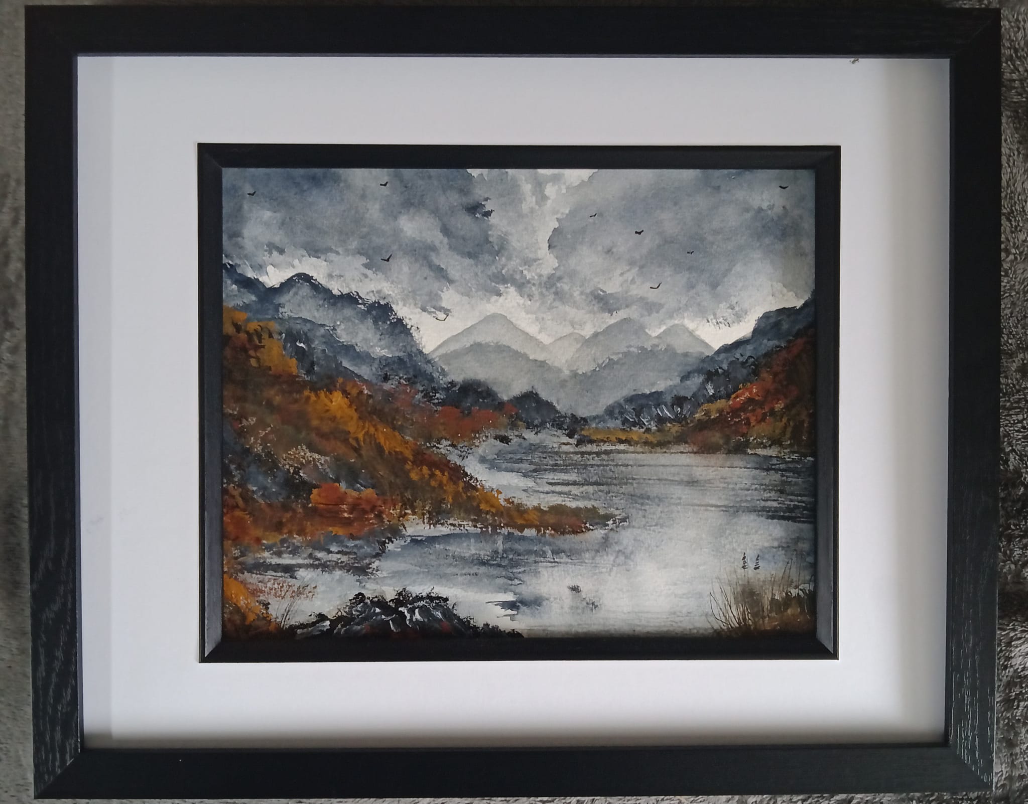 New watercolor painting of Lone Mountain in Montana