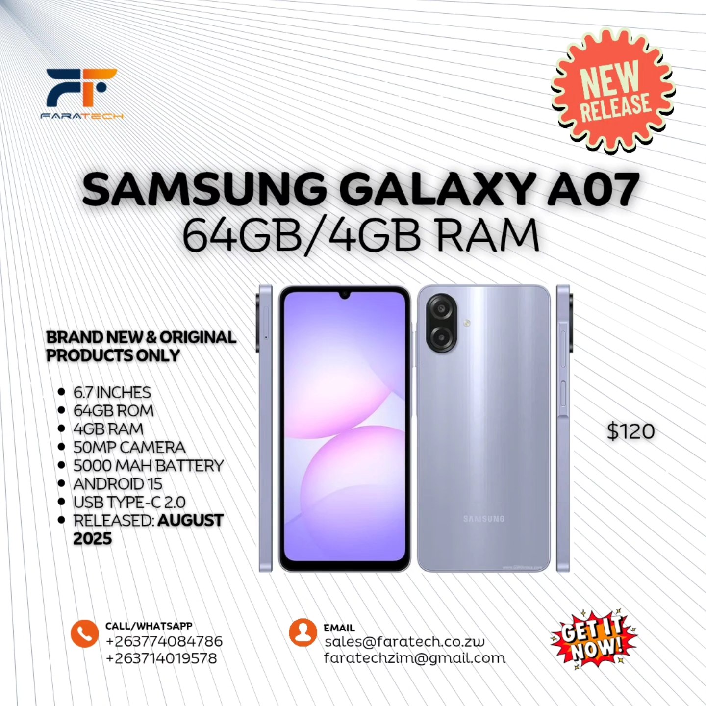 Faratech ZW - Meet the all-new Samsung Galaxy A07 — where... | Facebook