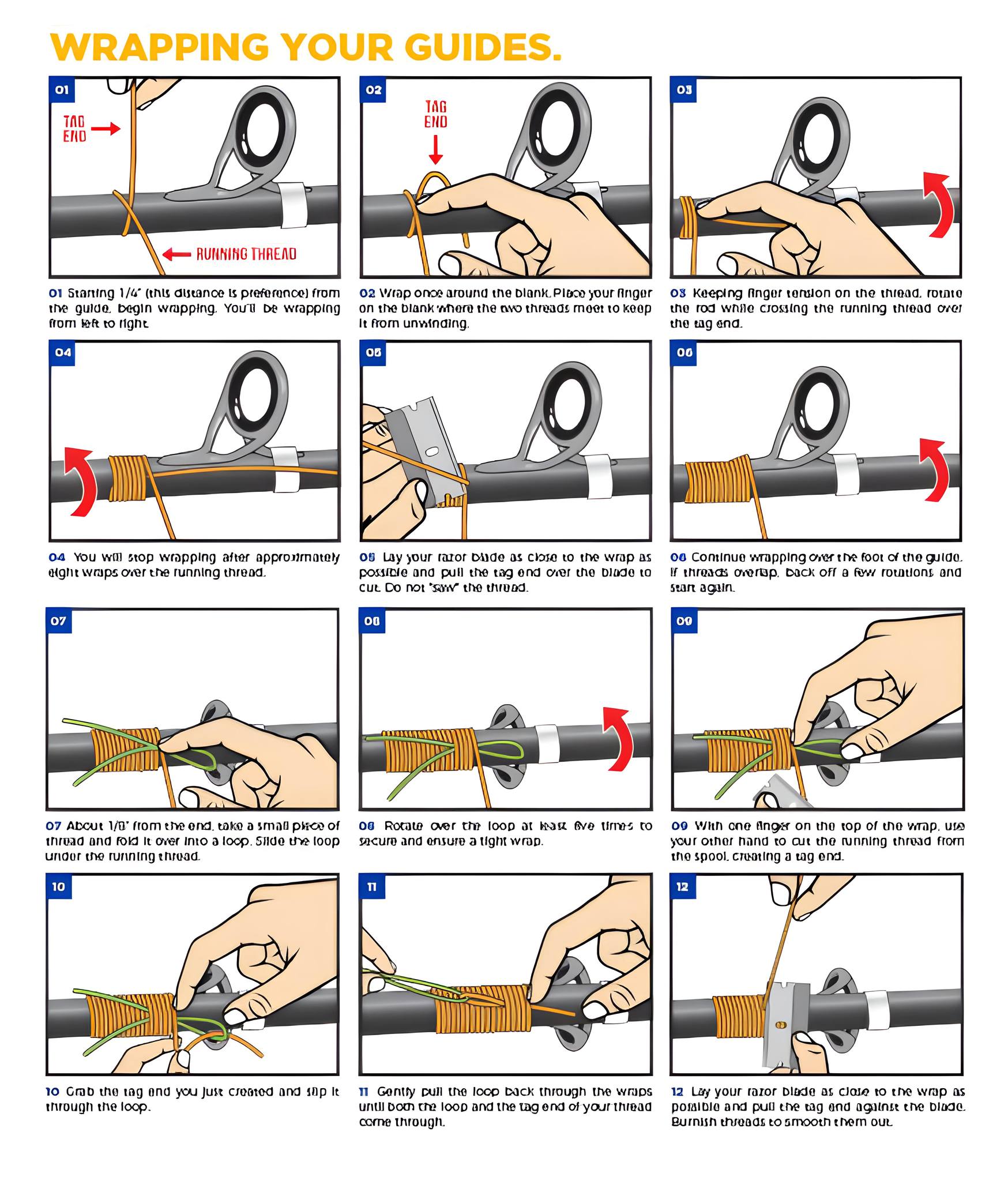 Mumu - Wrapping Your Guides #knot #diy #tools #rig #hooks #fish # ...