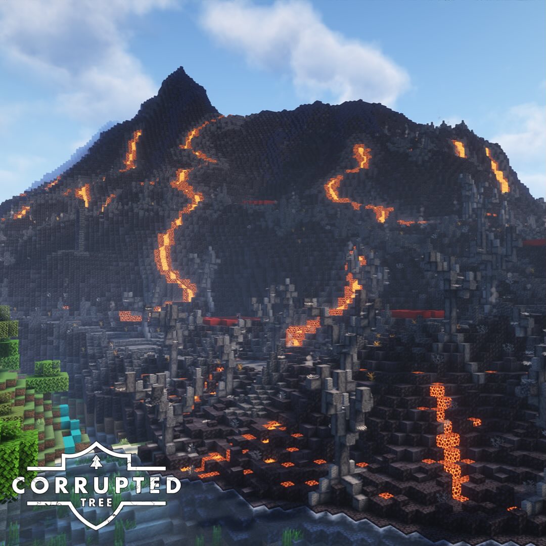 Corrupted_Tree - Progress update from my Minecraft Volcano... | Facebook