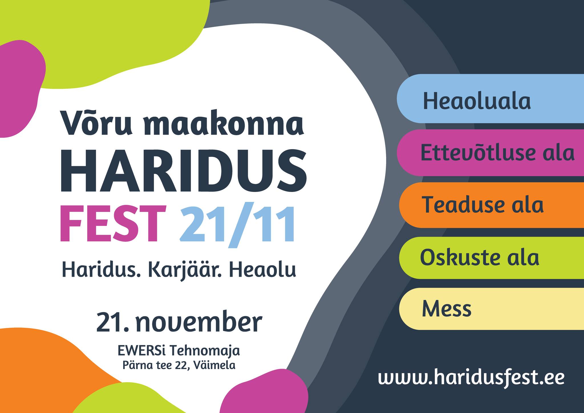 Kolmas Haridusfest... - Võrumaa Haridus- ja Tehnoloogiakeskus | Facebook