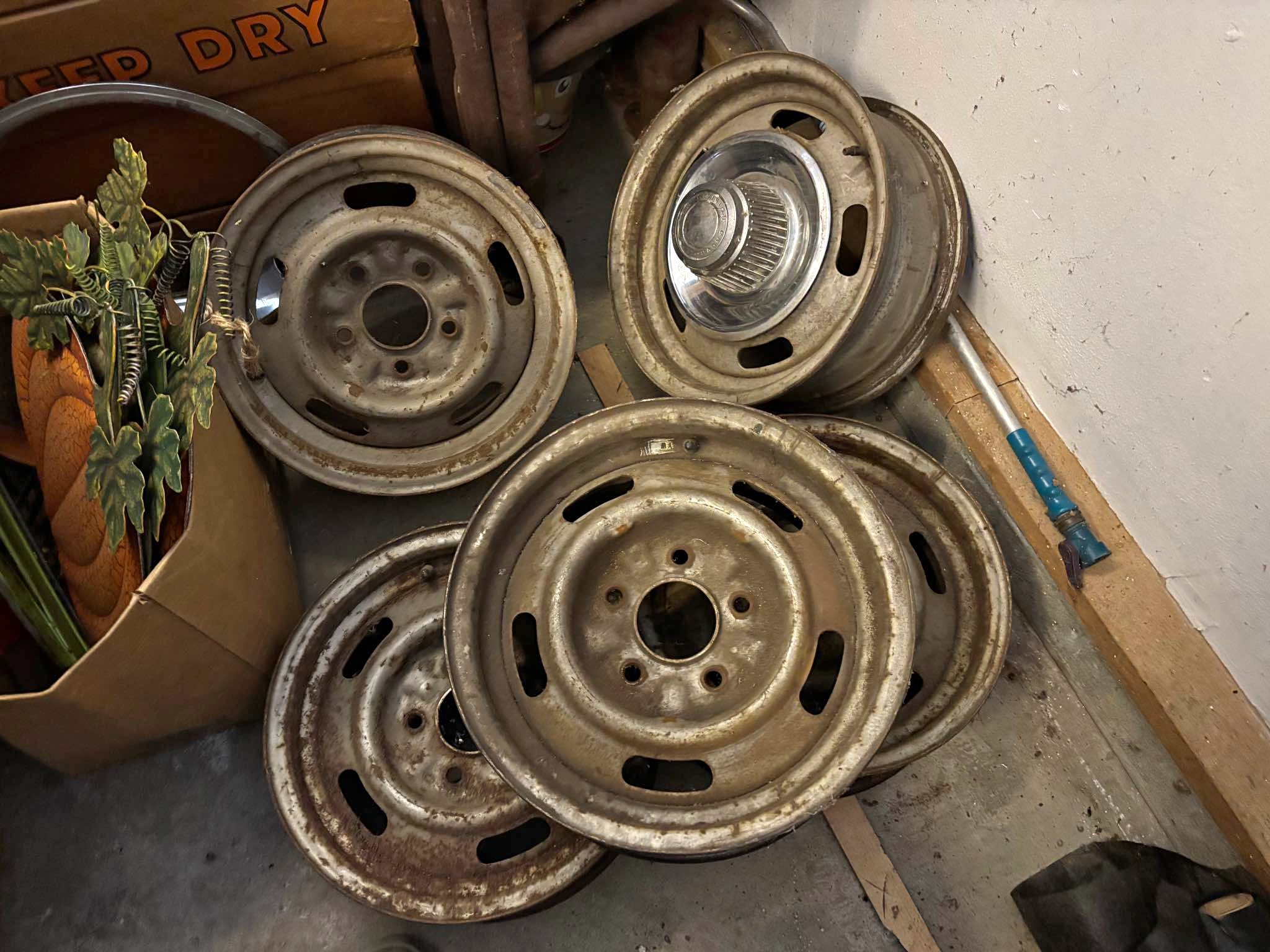5 14” rally wheels 4 with caps and rings YW code - Car Wheels, Tires ...