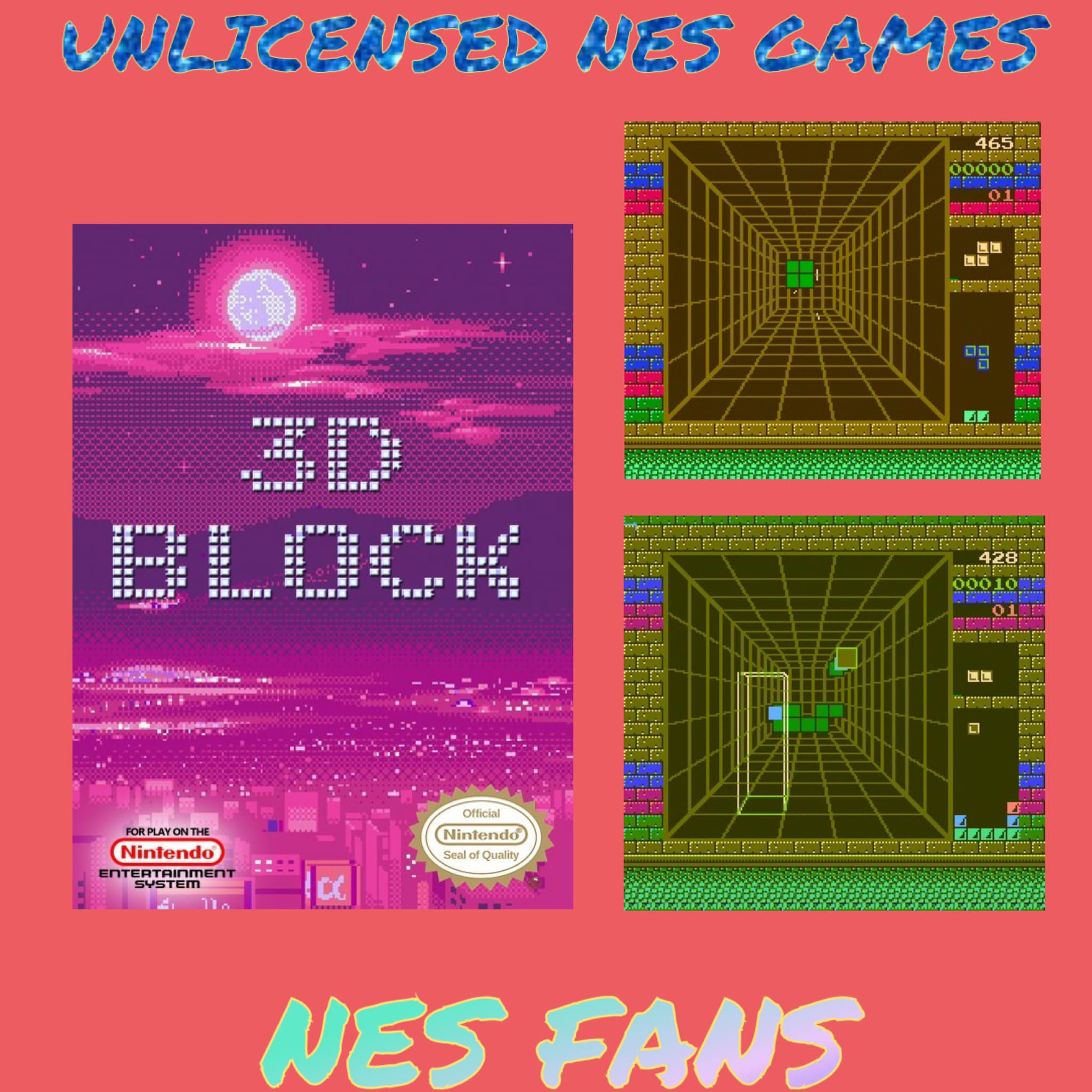 Block Out is a variant on Tetris. It's 3D. A big deal at the time
