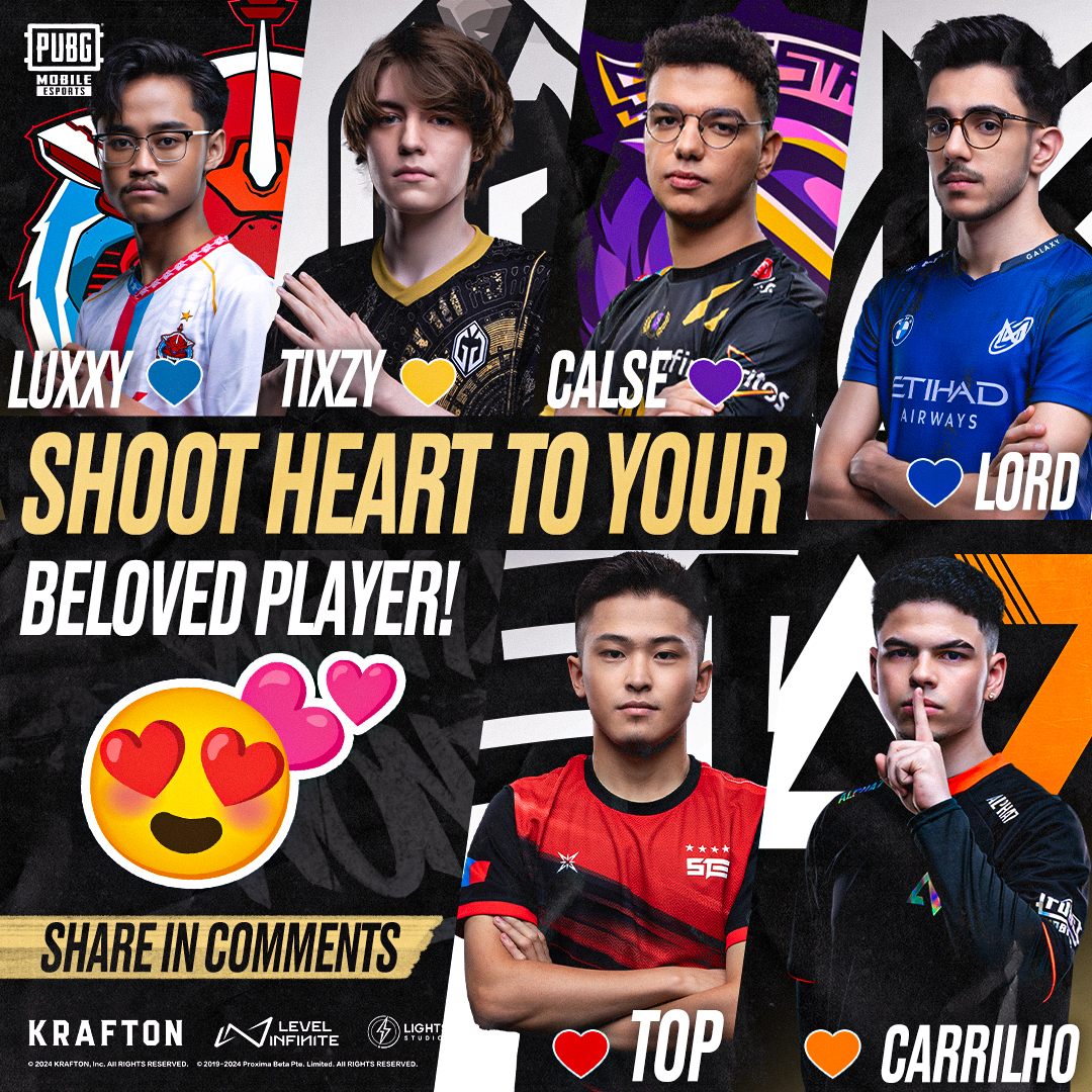 🎉Shoot heart to your favorite... - PUBG MOBILE Esports | Facebook