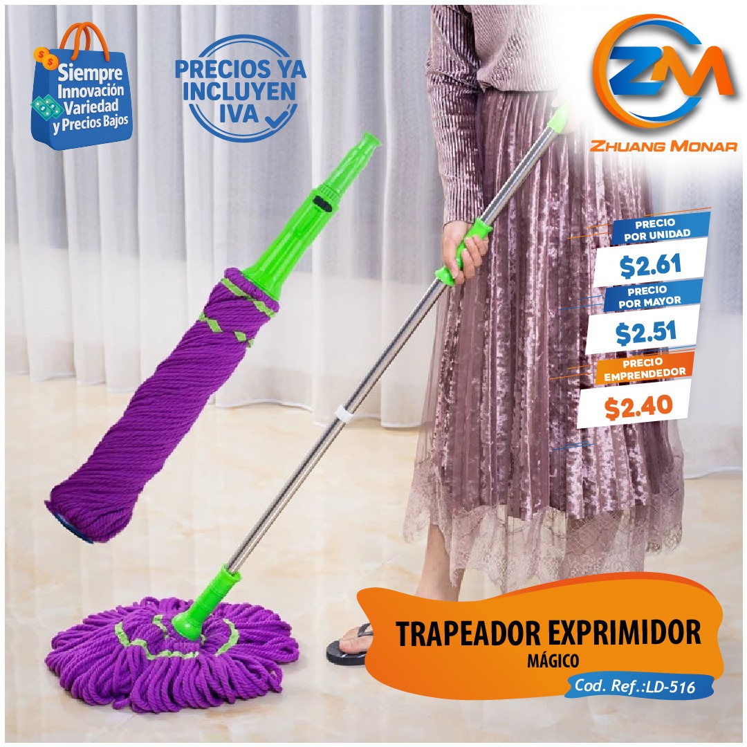 Trapeador Exprimidor Mágico LD-516 - El trapeador te ayuda a un