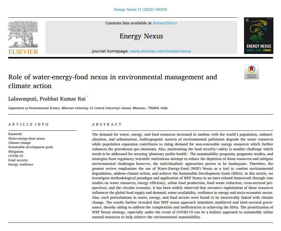 Nexus Platform - The Water, Energy & Food Security Resource Platform